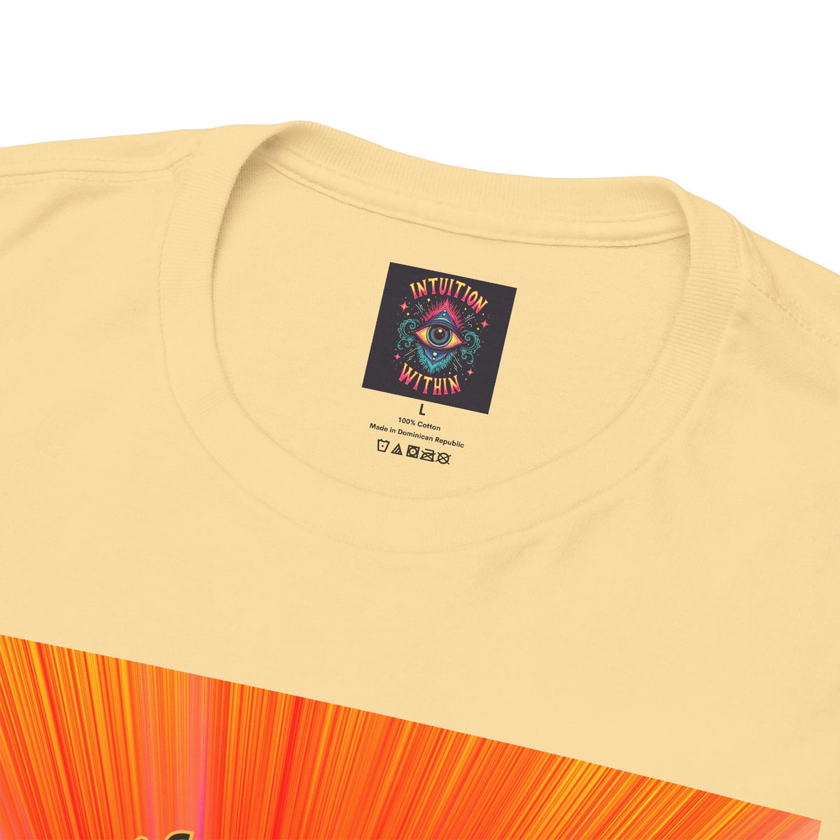 Tree of Life Sacred Geometry Tee – Orange Front Print | Intuition Within