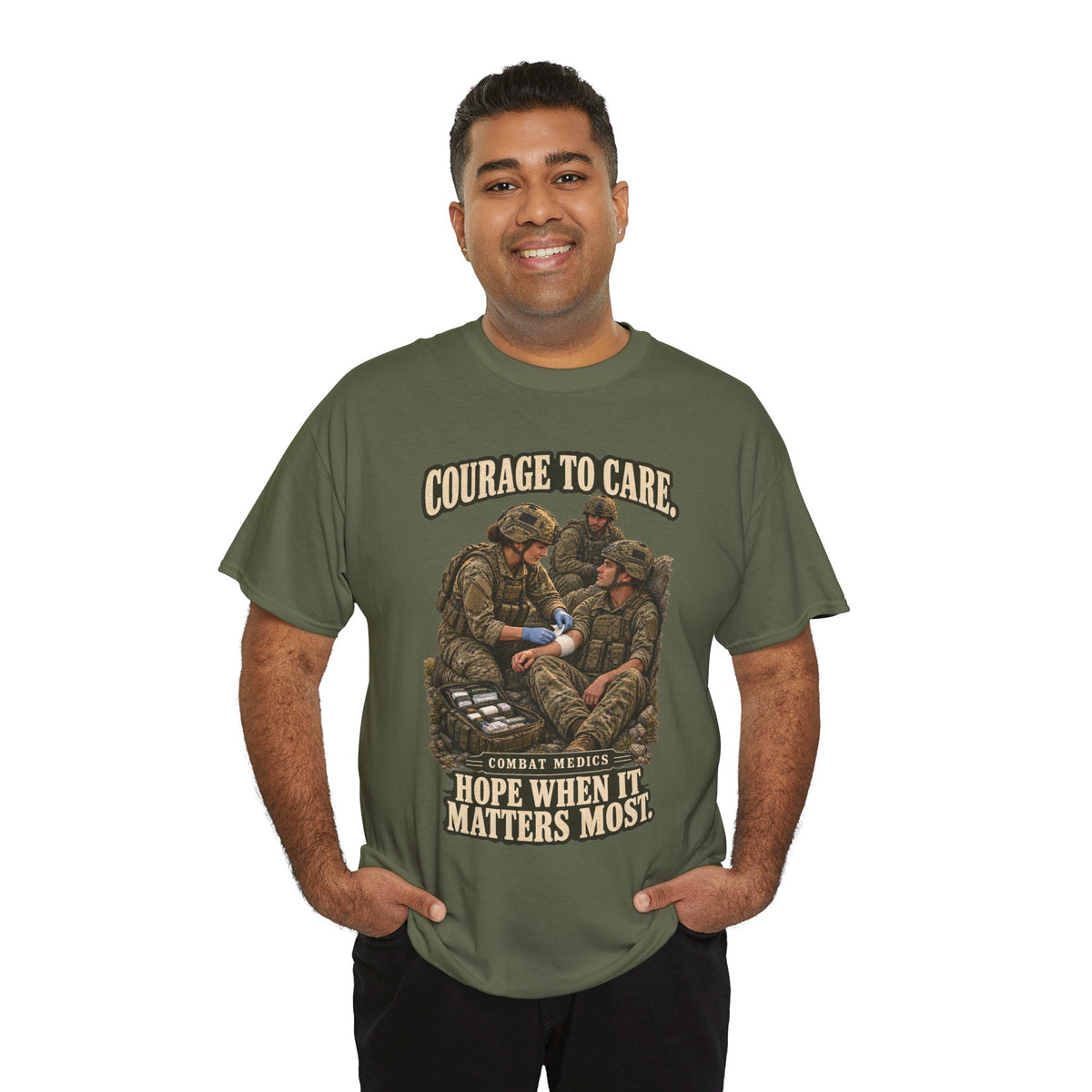 Courage to Care Combat Medic T-Shirt | Military Tribute