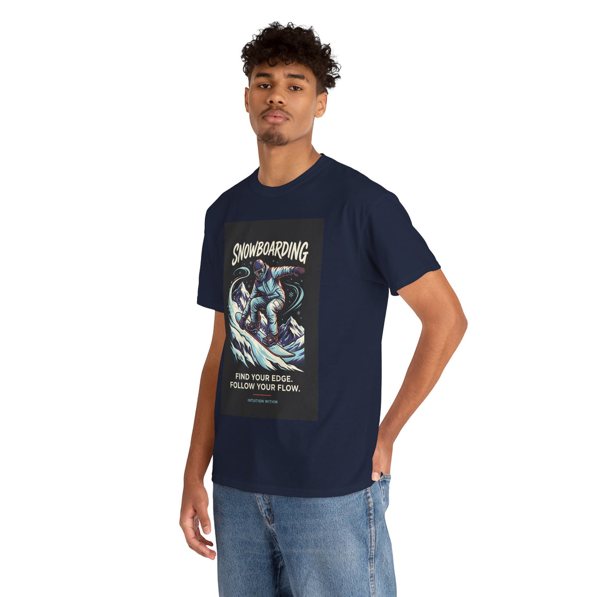 Find Your Edge, Follow Your Flow Snowboarding T-Shirt