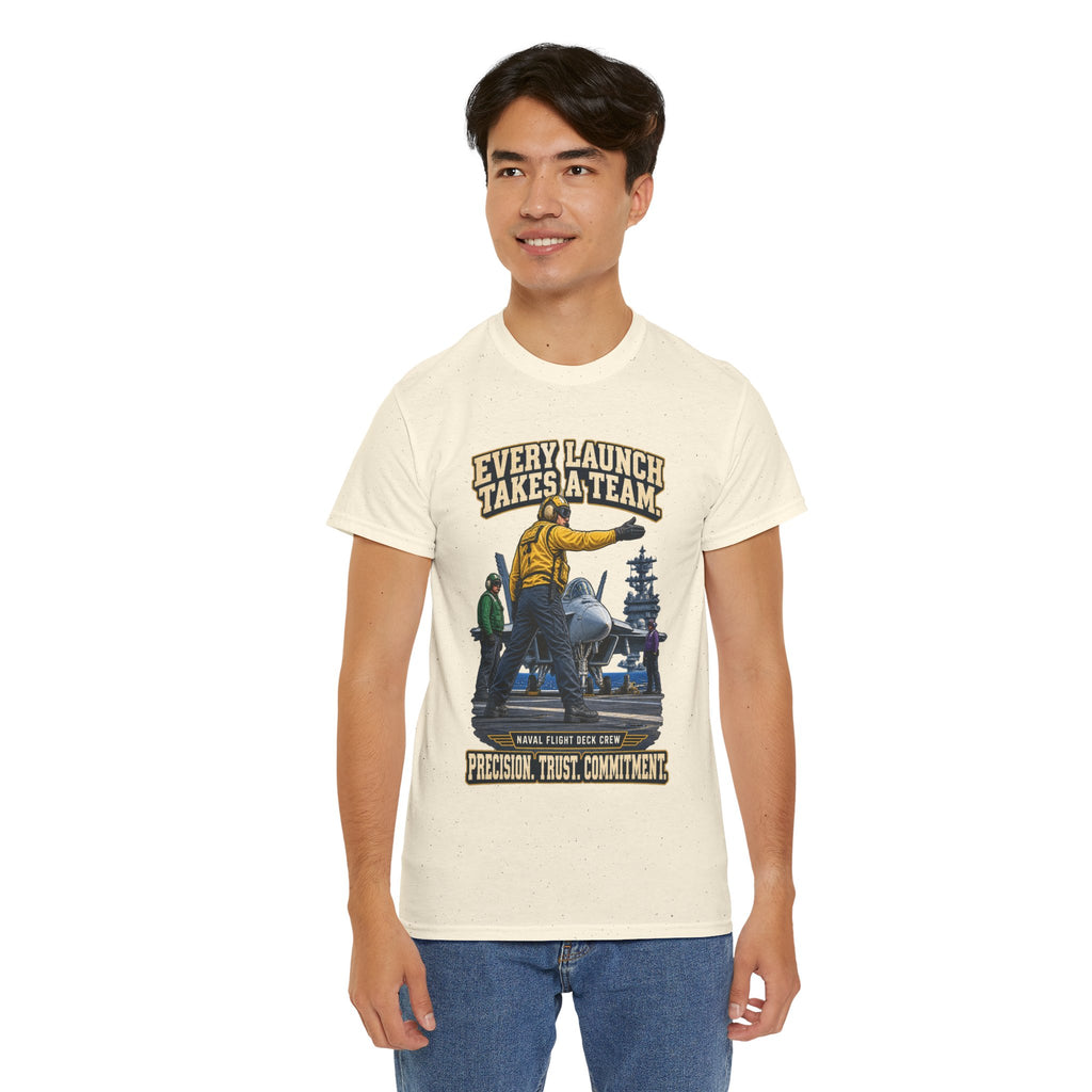 Every Launch Takes a Team T-Shirt | Precision, Trust & Commitment