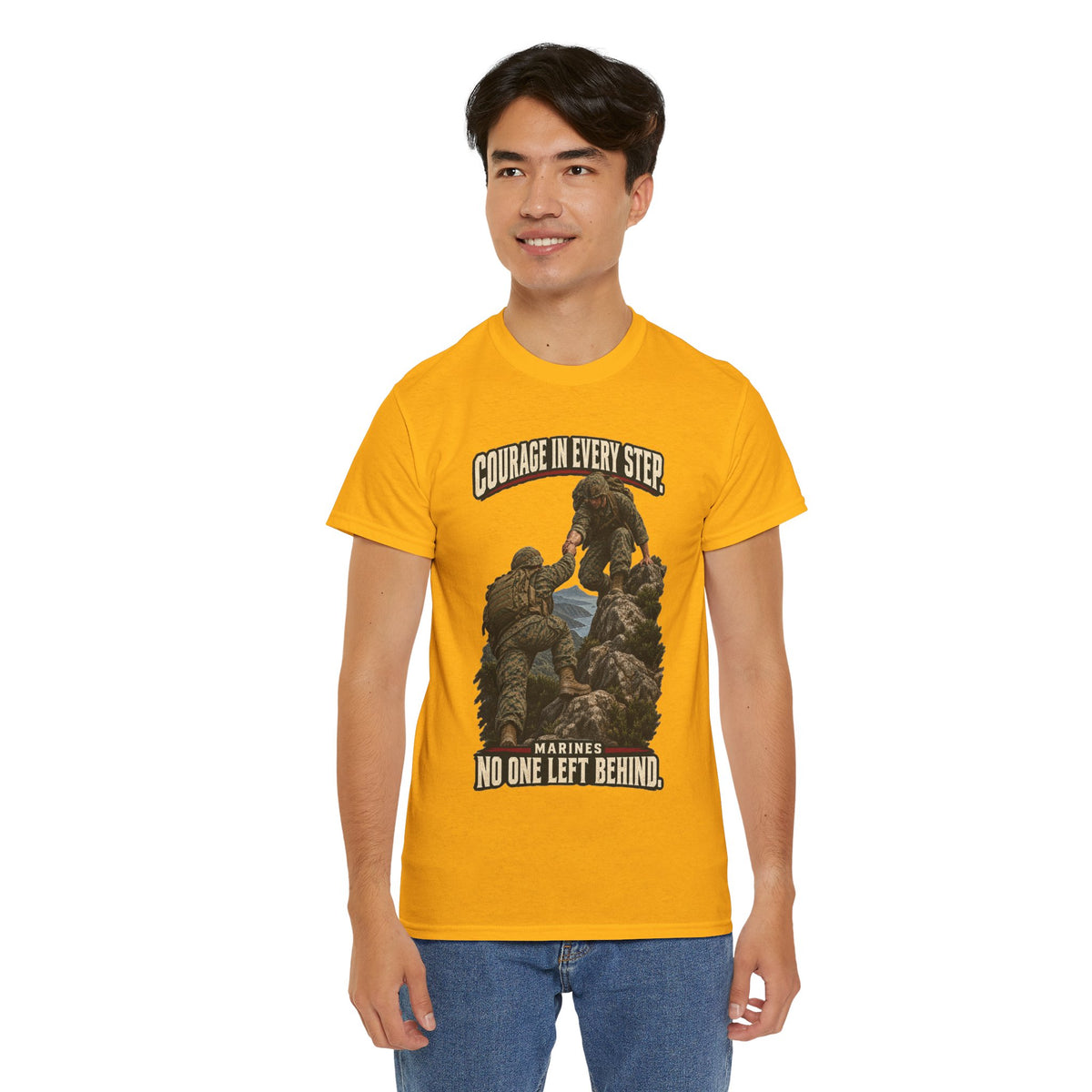 Courage in Every Step T-Shirt | Marines Tribute