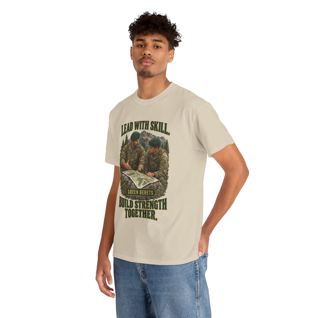 Green Berets Tribute T-Shirt | Lead with Skill, Build Strength Together