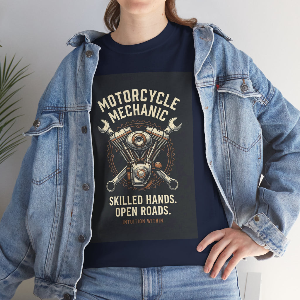 Skilled Hands, Open Roads Motorcycle Mechanic T-Shirt