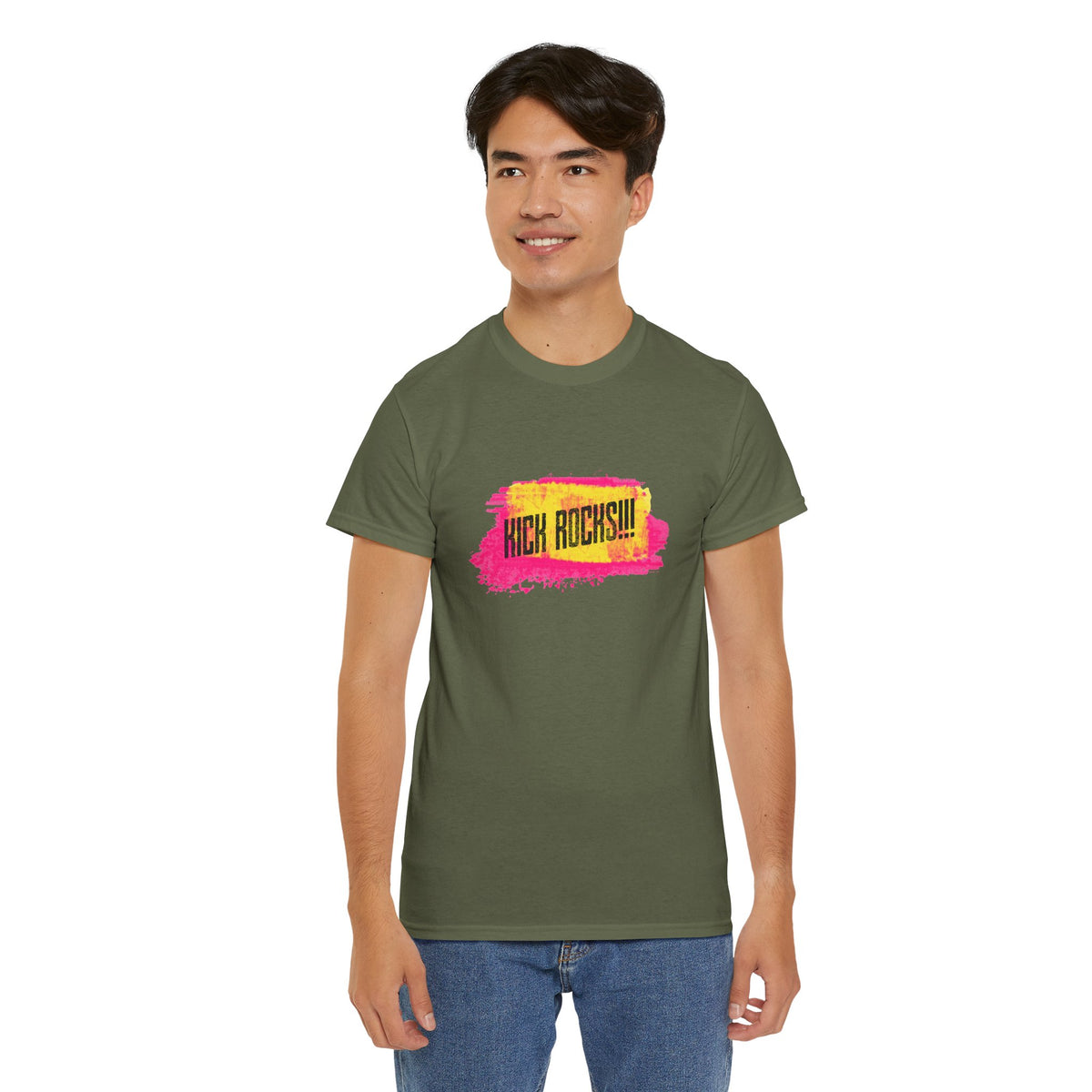 Kick Rocks Brushstroke Tee – Front Print | Intuition Within