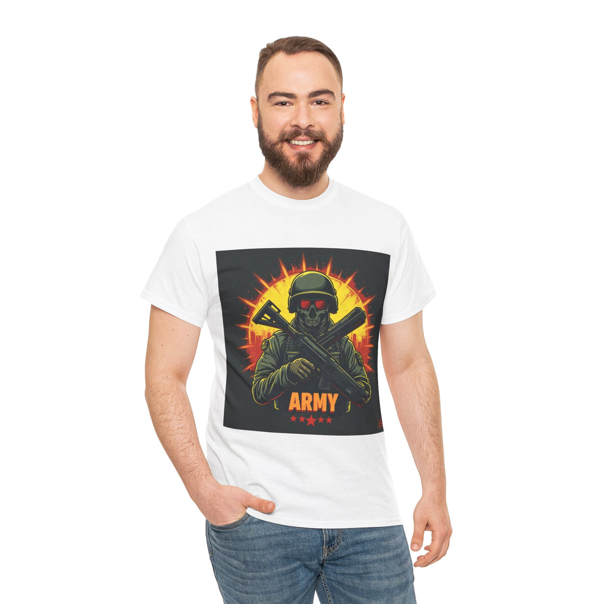 Army Skull Graphic T-Shirt