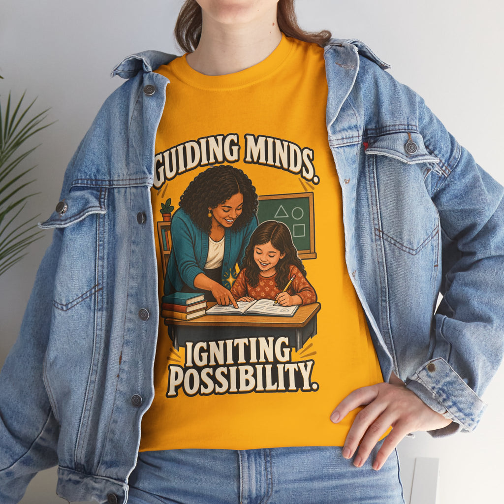 Guiding Minds, Igniting Possibility T-Shirt | Teacher Tribute