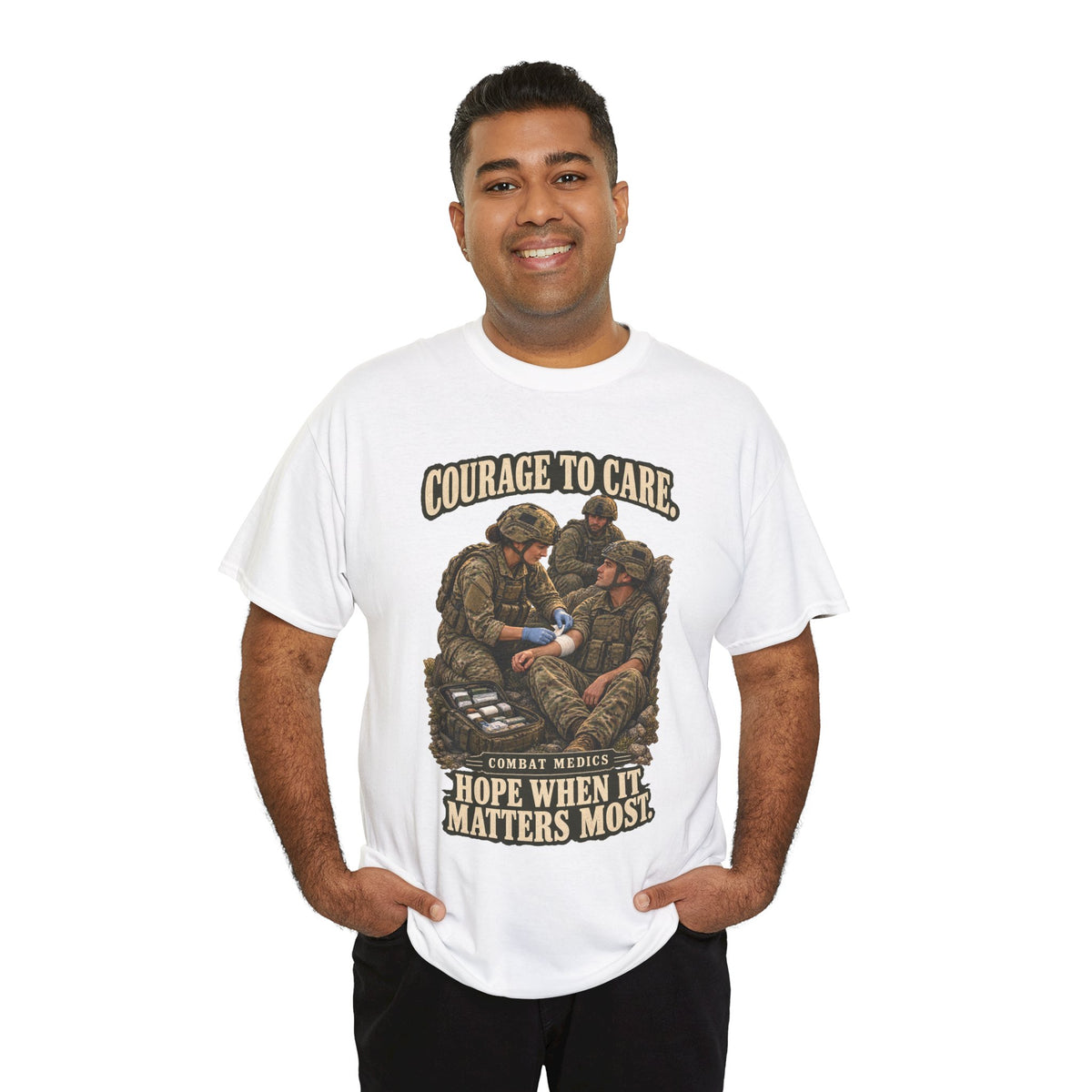 Courage to Care Combat Medic T-Shirt | Military Tribute