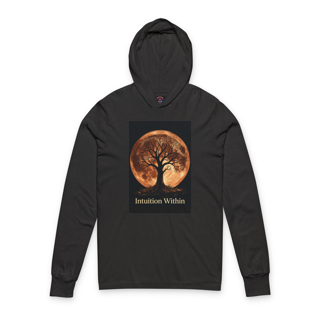 Tree Moon Hooded Long Sleeve Tee | Intuition Within Signature Series