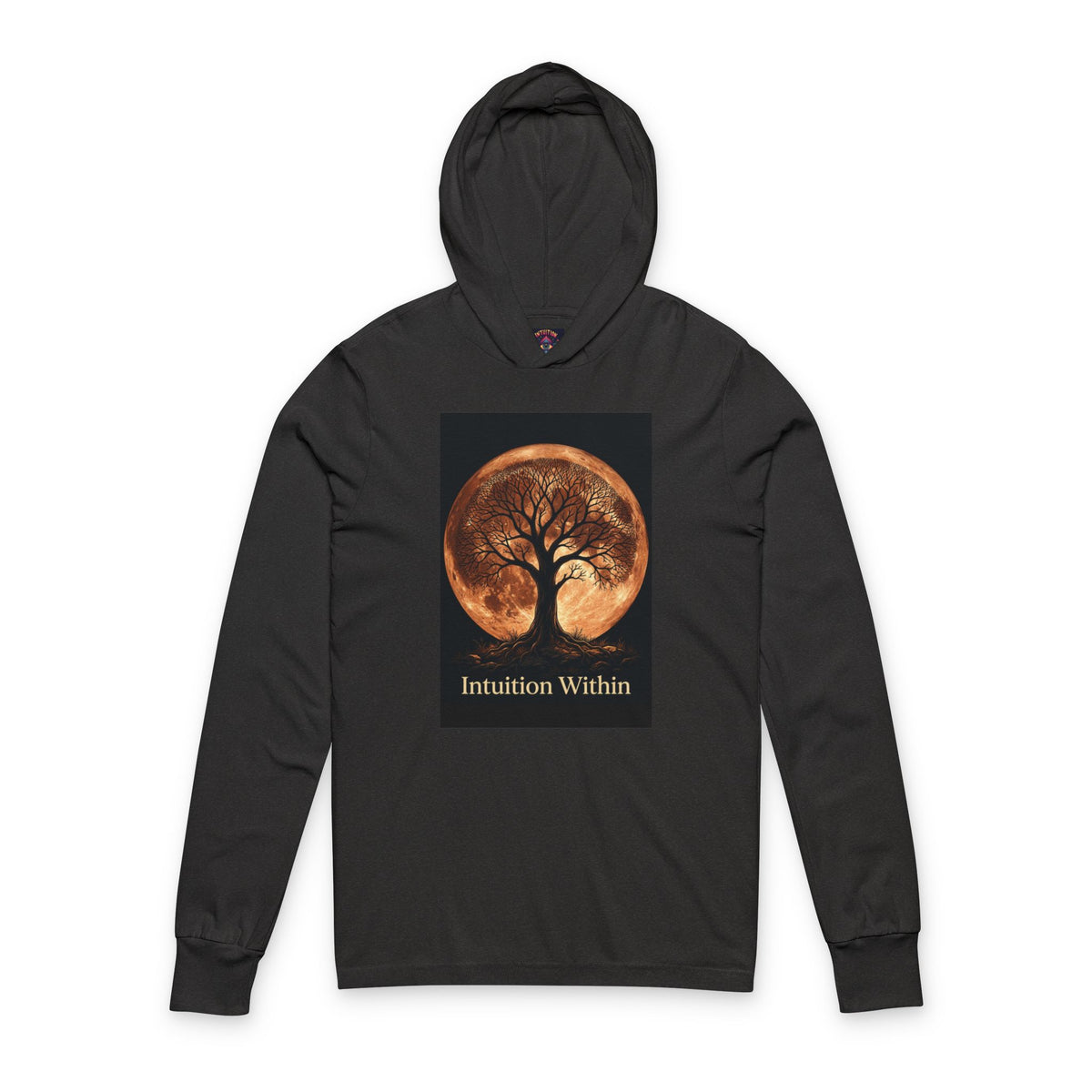 Tree Moon Hooded Long Sleeve Tee | Intuition Within Signature Series
