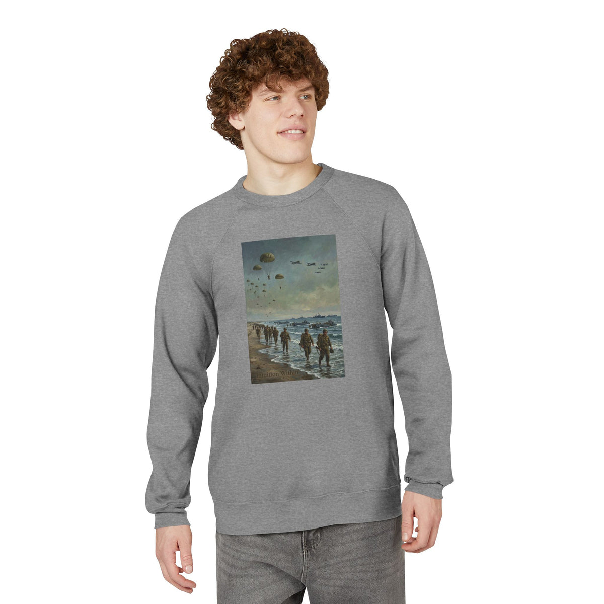 Intuition Within Military Signature Bella+Canvas Sweatshirt | Beach Landing Tribute