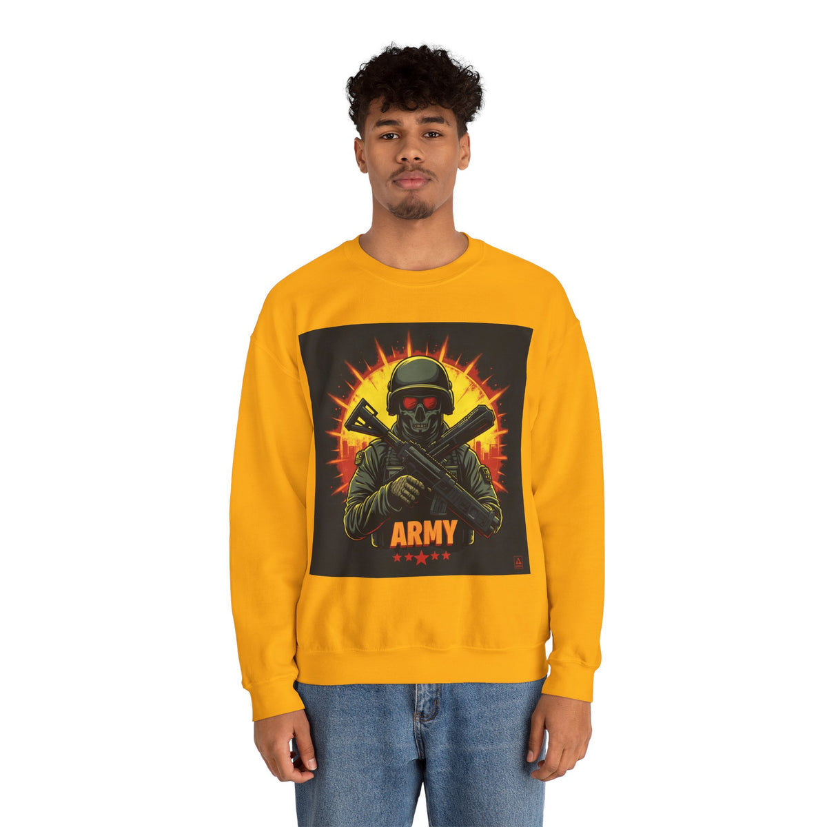 Army Tribute Skull Graphic Sweatshirt | Intuition Within