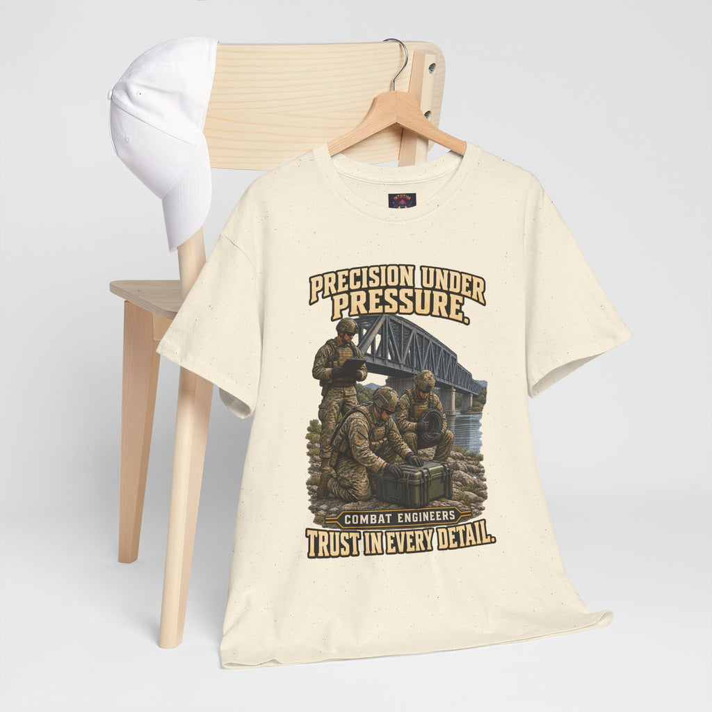Precision Under Pressure Combat Engineer T-Shirt | Military Tribute