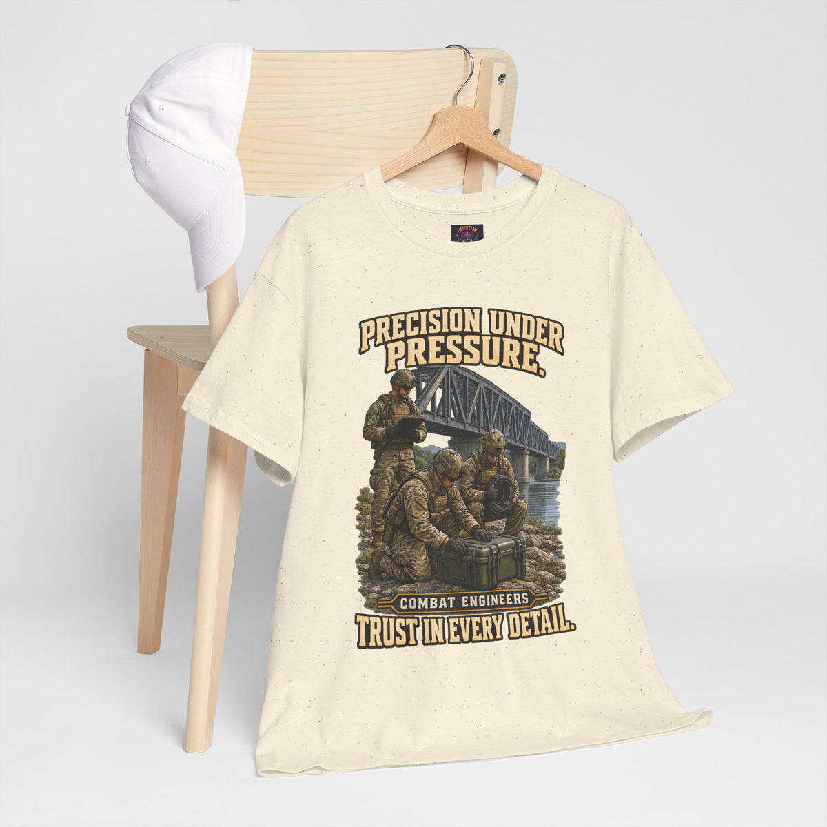 Precision Under Pressure Combat Engineer T-Shirt | Military Tribute