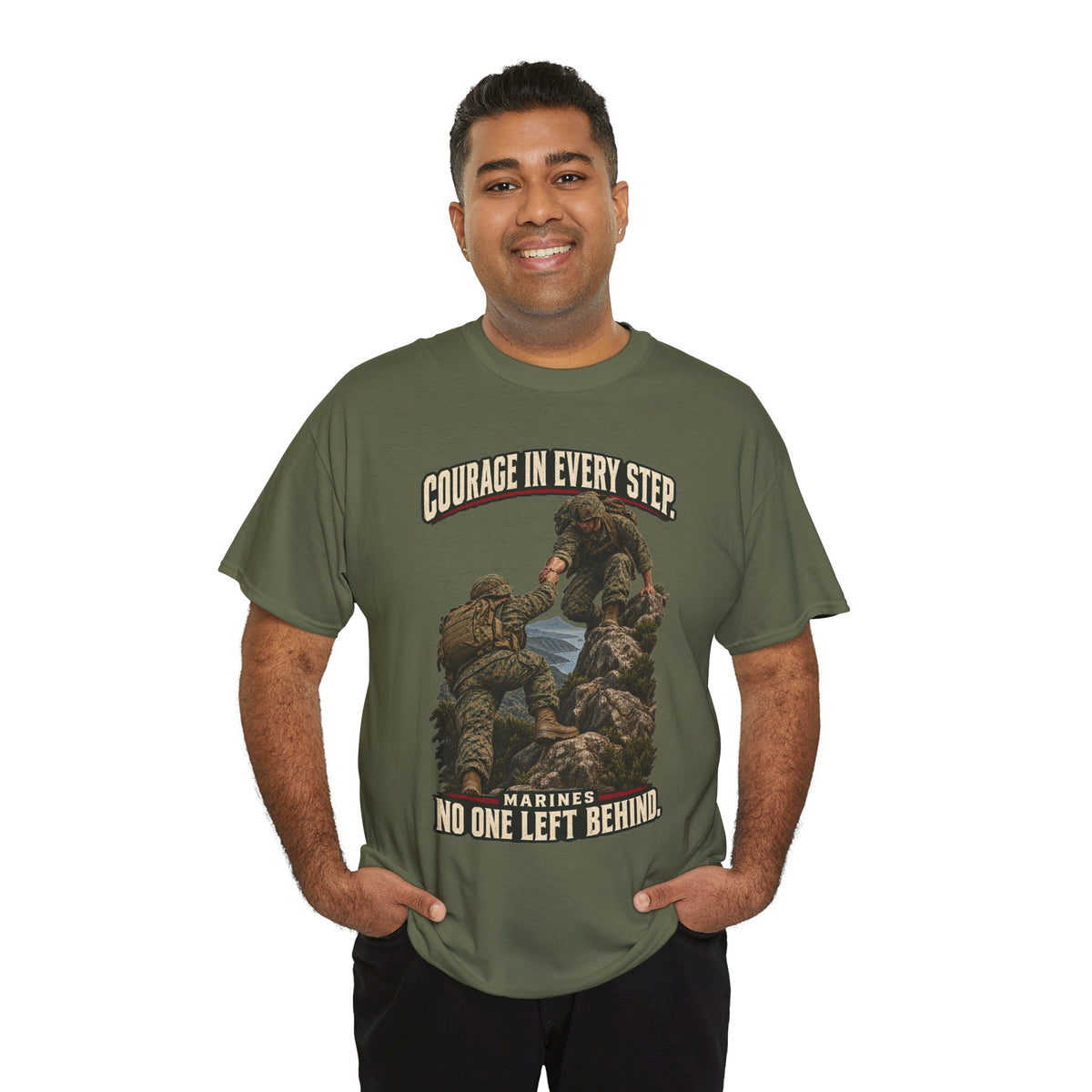 Courage in Every Step T-Shirt | Marines Tribute