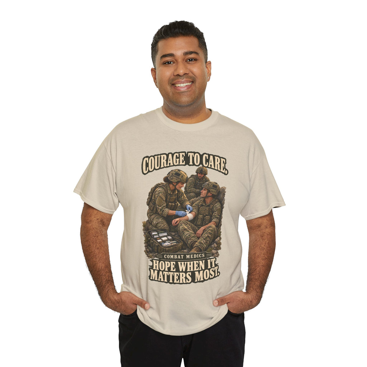 Courage to Care Combat Medic T-Shirt | Military Tribute