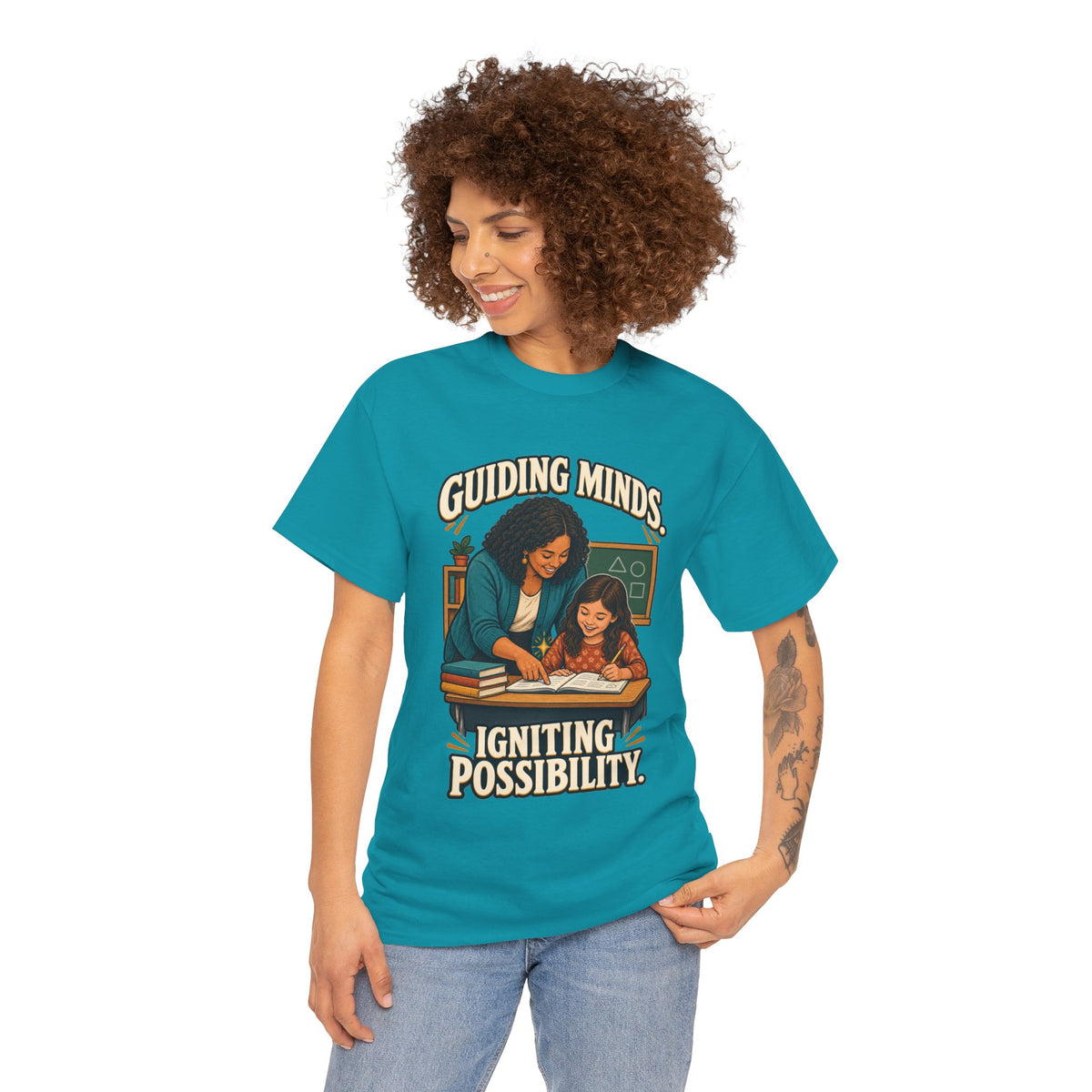 Guiding Minds, Igniting Possibility T-Shirt | Teacher Tribute