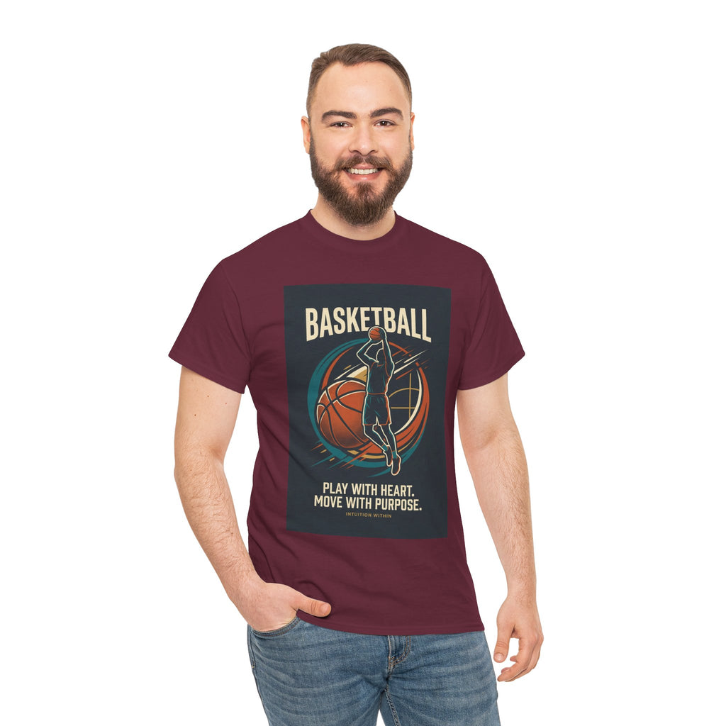 Play with Heart, Move with Purpose Basketball T-Shirt