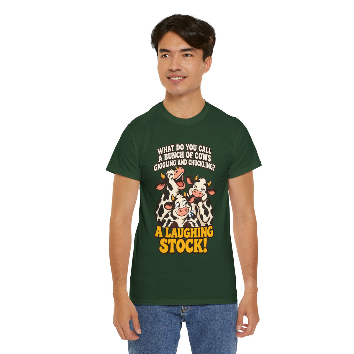 A Laughing Stock Cow Pun T-Shirt