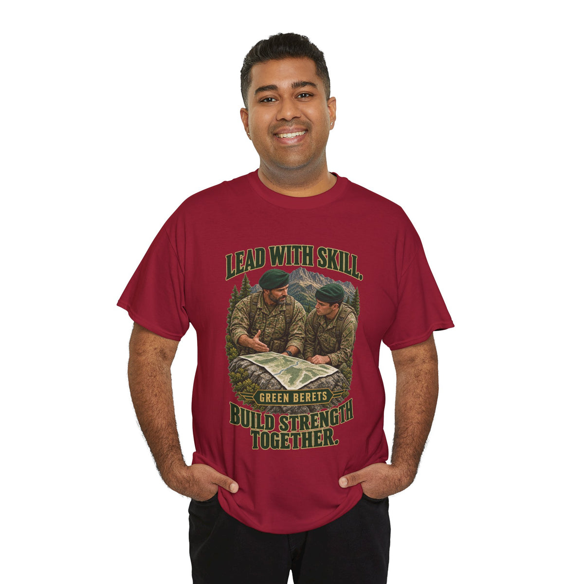 Green Berets Tribute T-Shirt | Lead with Skill, Build Strength Together