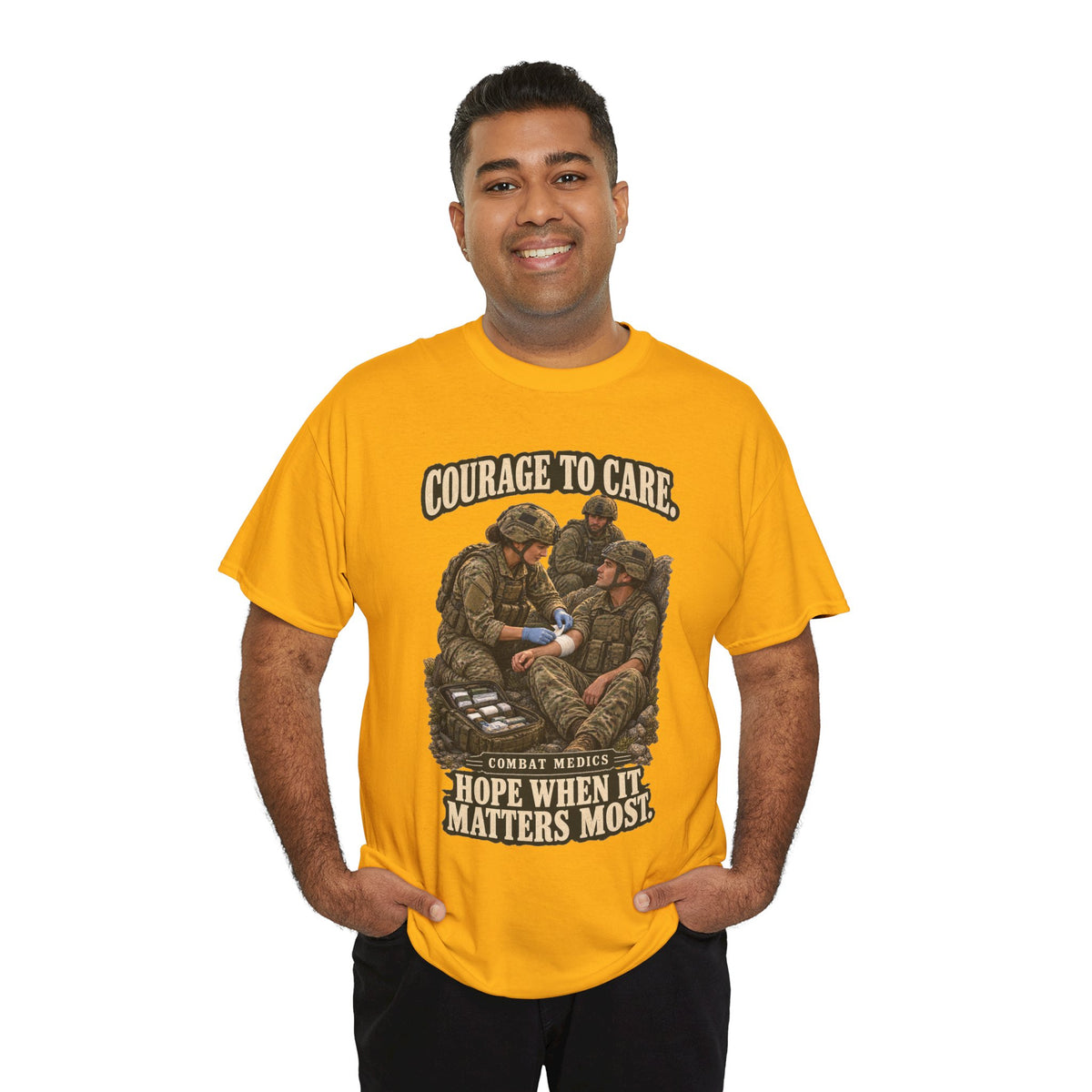 Courage to Care Combat Medic T-Shirt | Military Tribute