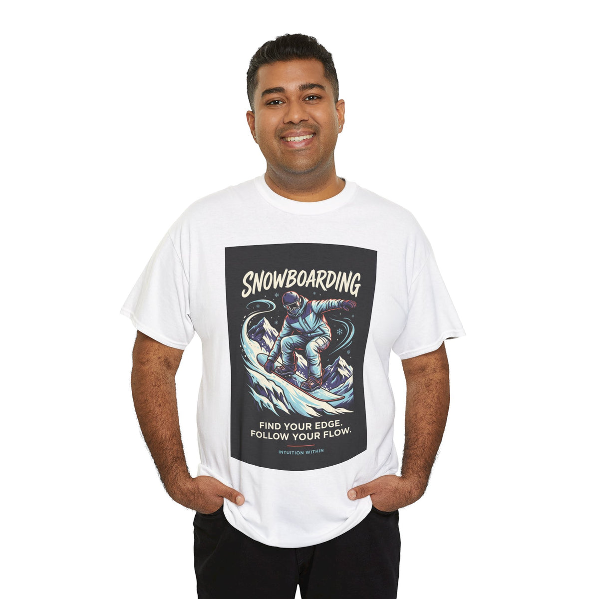 Find Your Edge, Follow Your Flow Snowboarding T-Shirt
