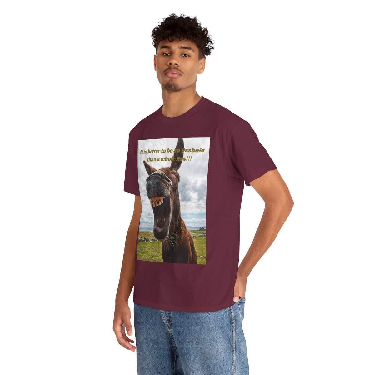 Better Than a Whole Ass Donkey Humor Tee – Front Print | Intuition Within