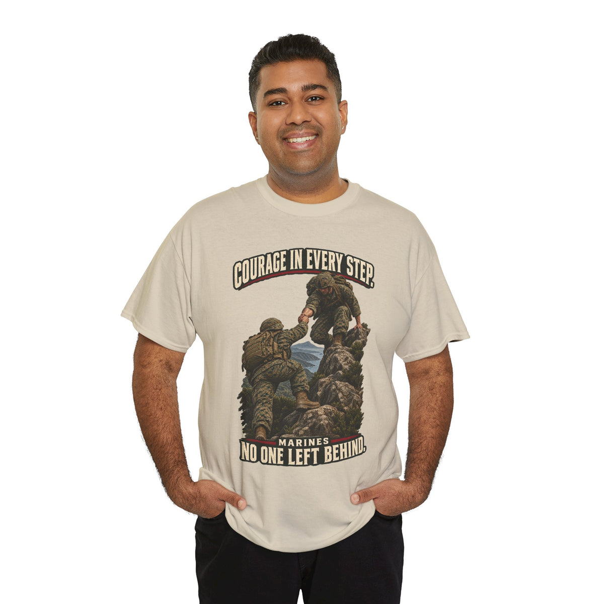 Courage in Every Step T-Shirt | Marines Tribute
