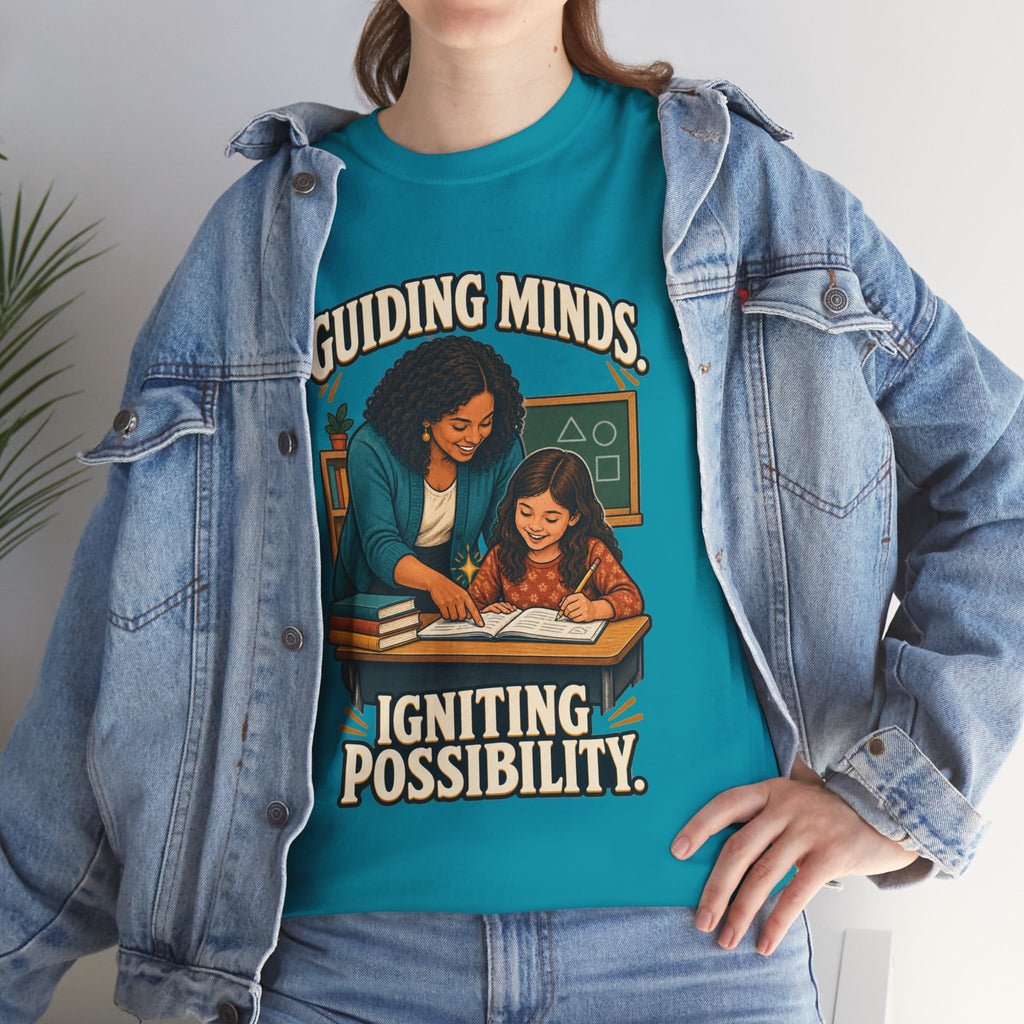Guiding Minds, Igniting Possibility T-Shirt | Teacher Tribute