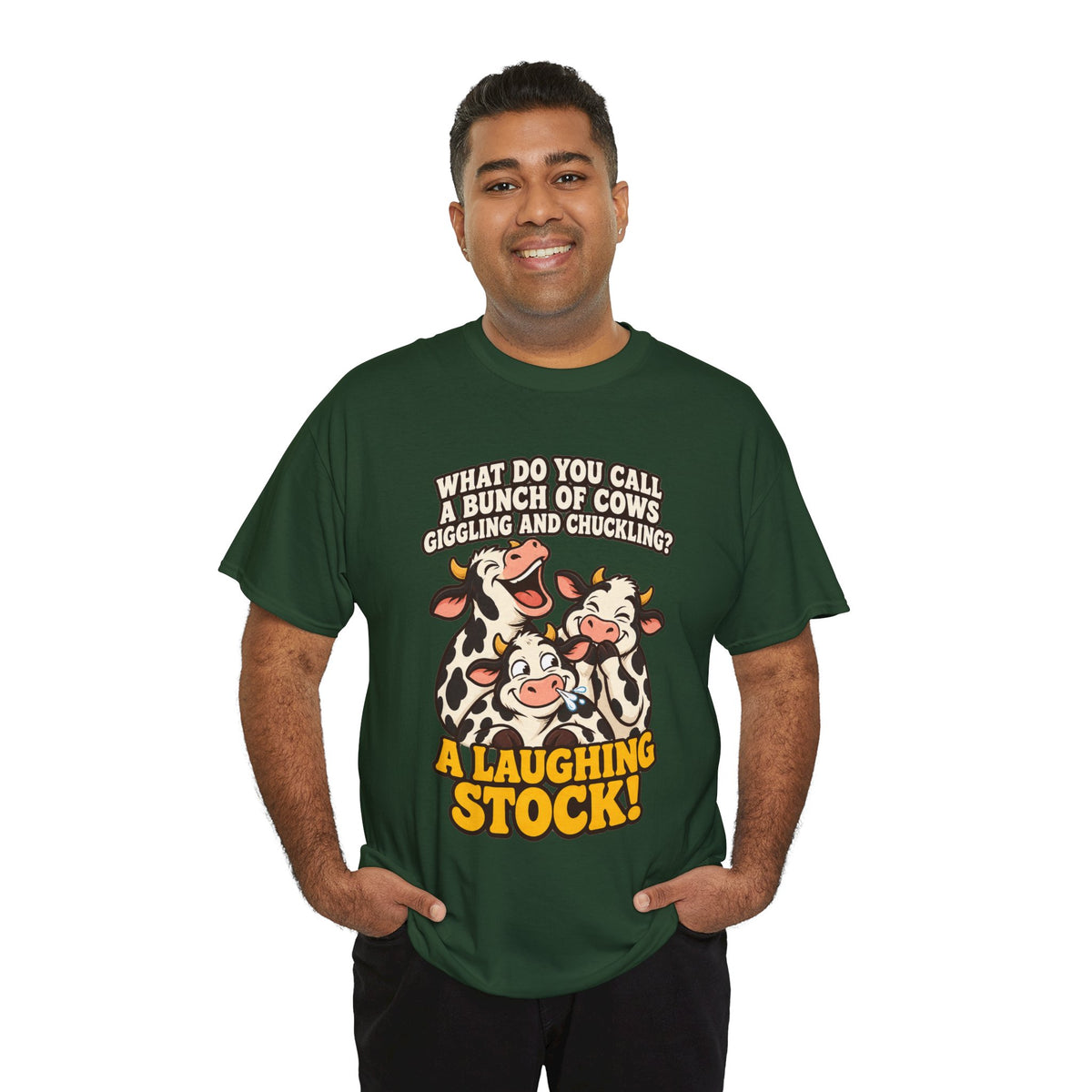 A Laughing Stock Cow Pun T-Shirt