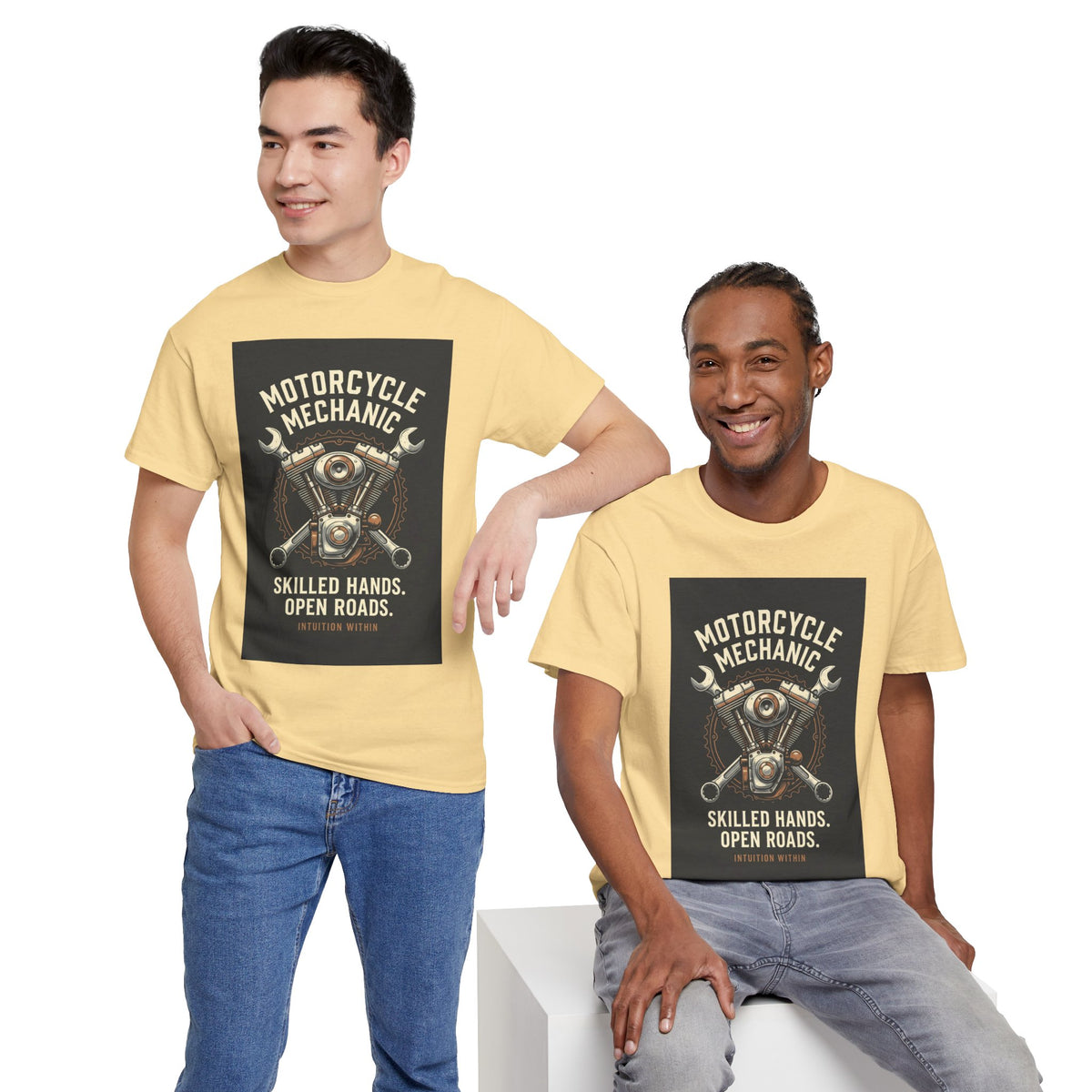 Skilled Hands, Open Roads Motorcycle Mechanic T-Shirt