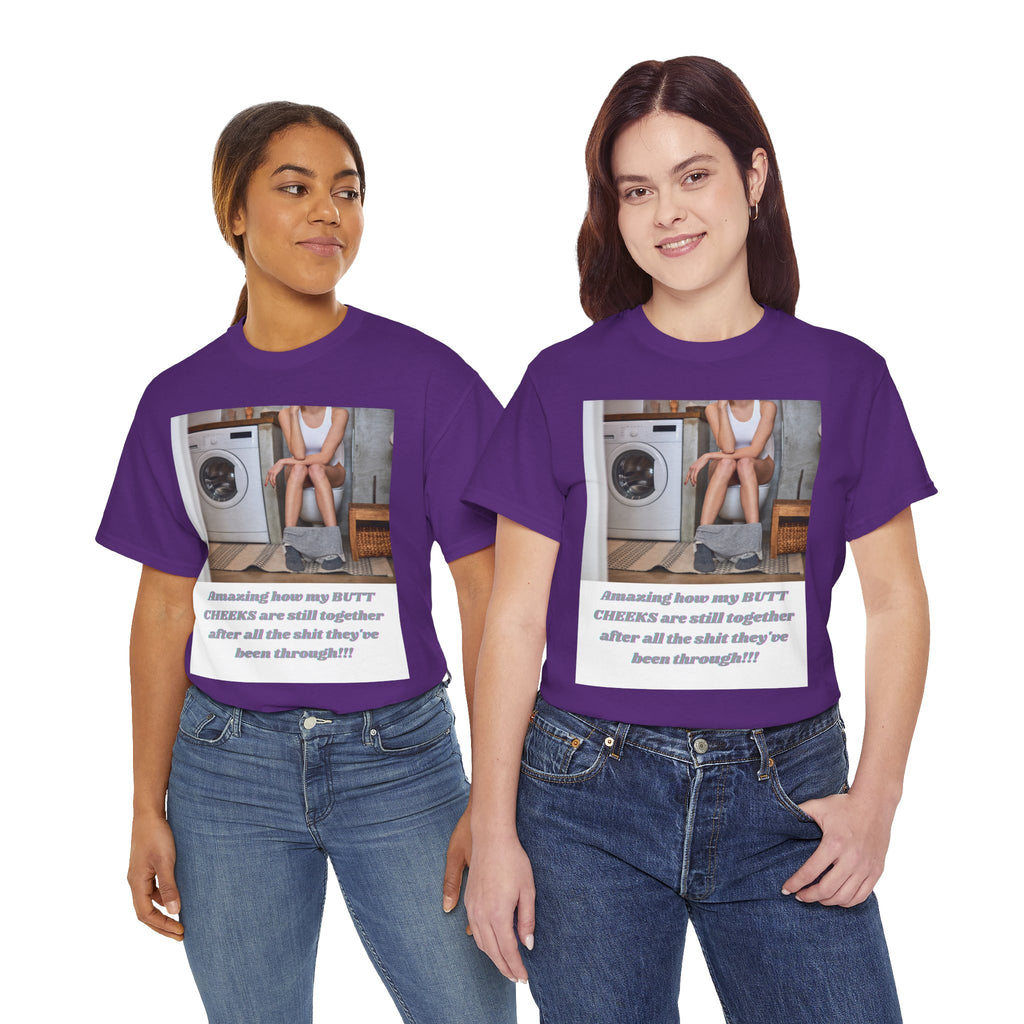 Still Together Bathroom Humor Tee – Female Design, Front Print | Intuition Within