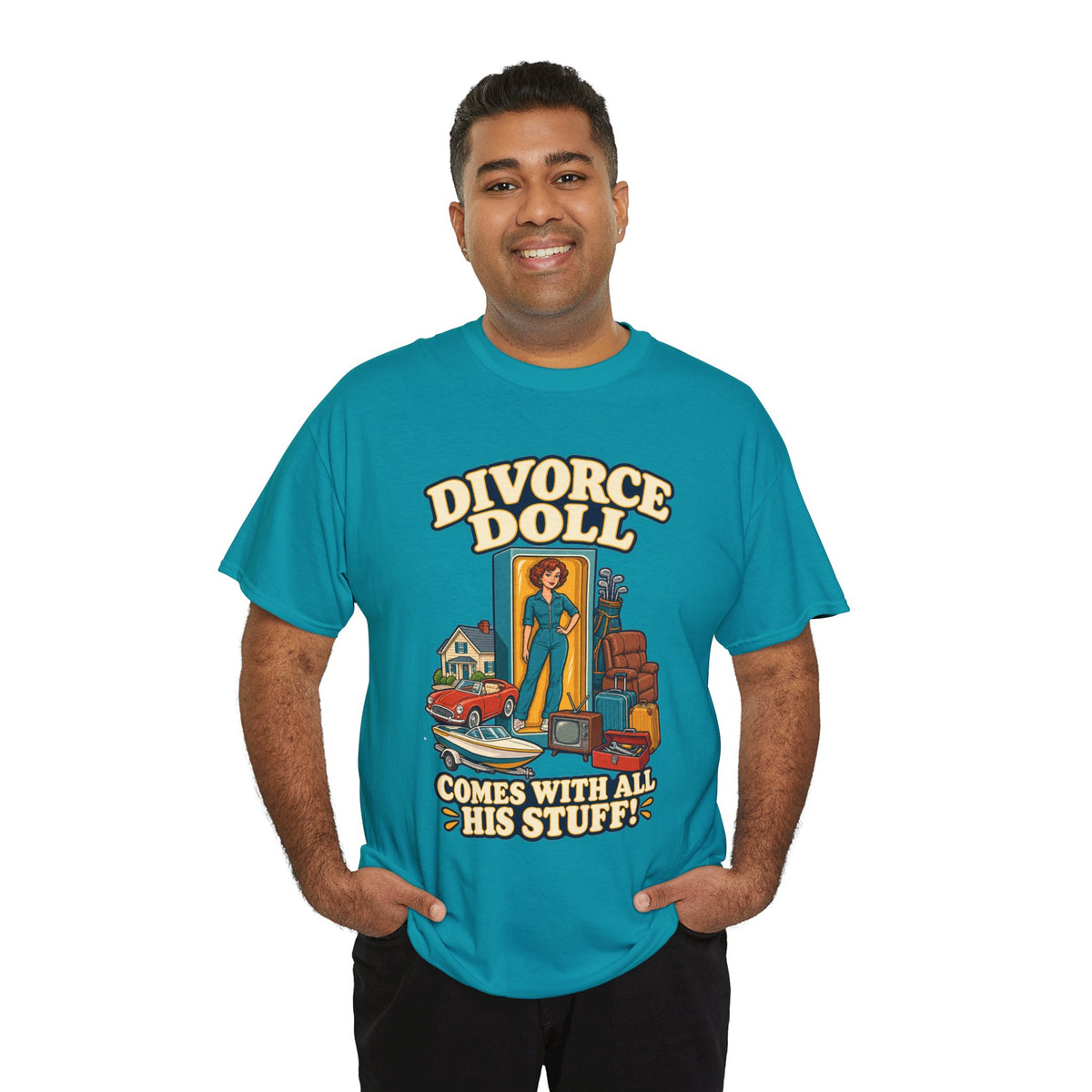 Comes With All His Stuff Funny Divorce T-Shirt