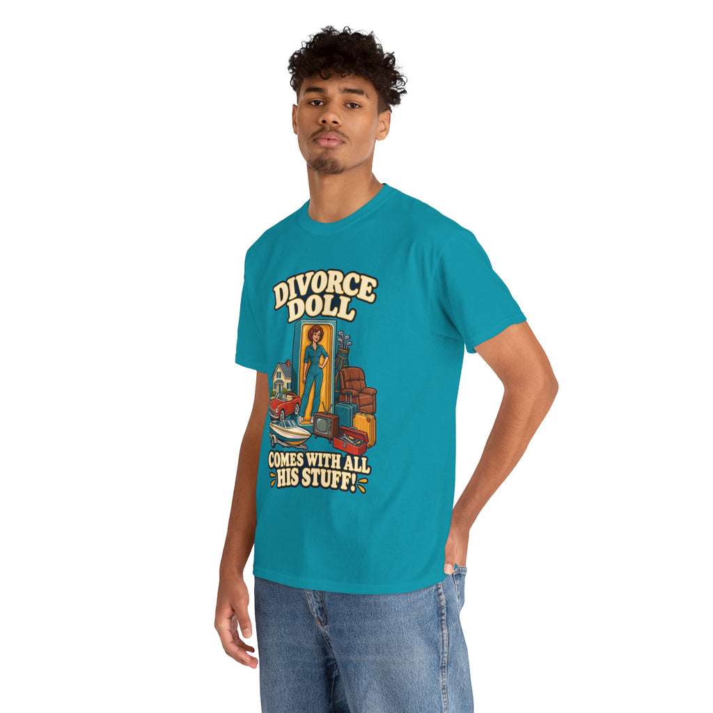 Comes With All His Stuff Funny Divorce T-Shirt