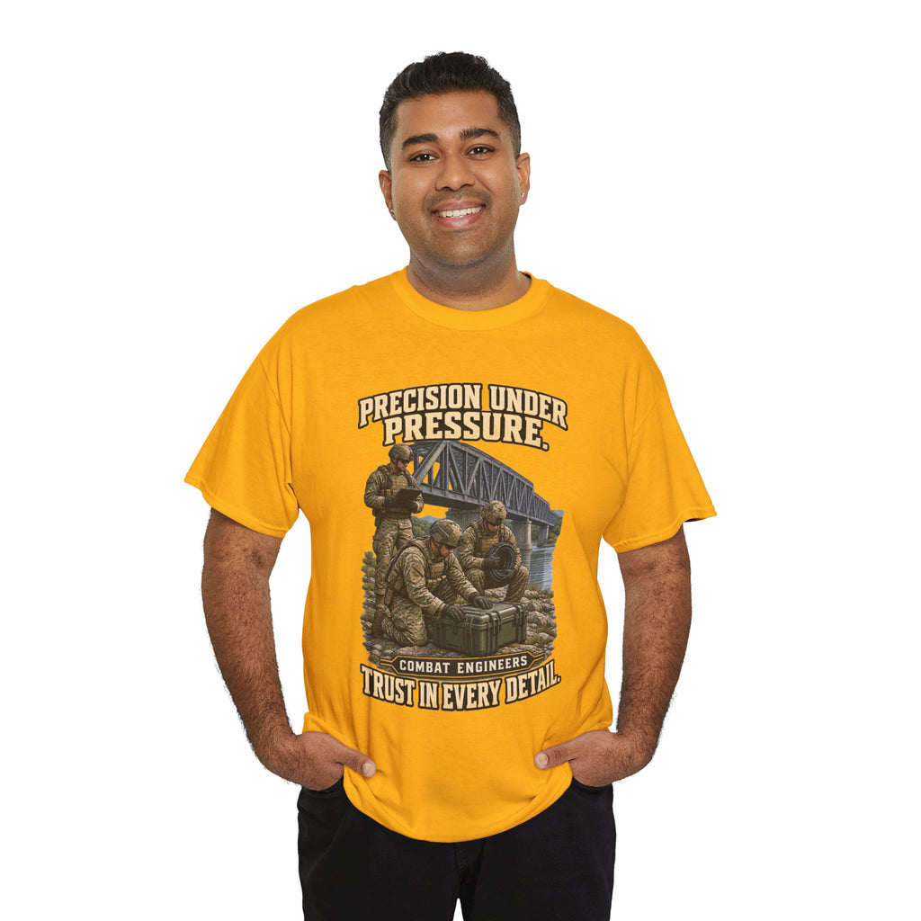 Precision Under Pressure Combat Engineer T-Shirt | Military Tribute