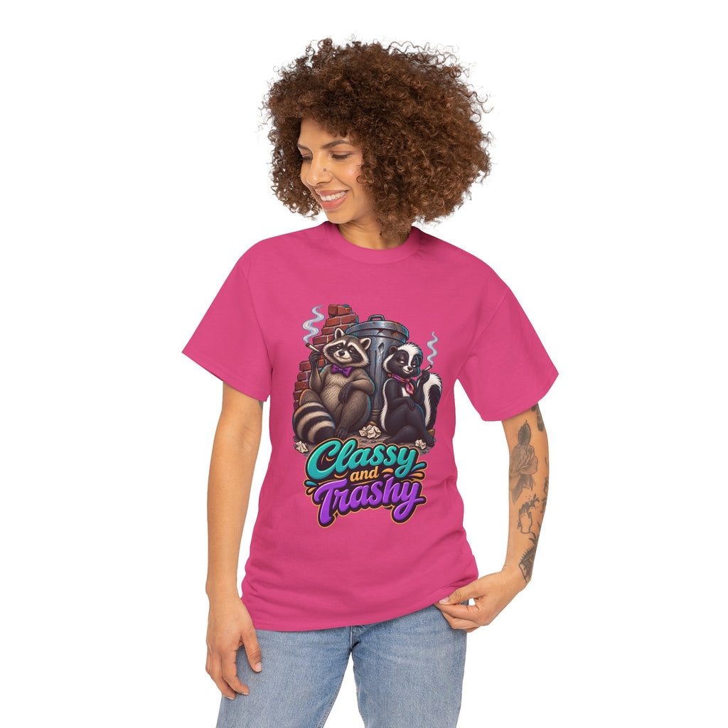 Classy and Trashy Raccoon T-Shirt | Trash Panda Humor