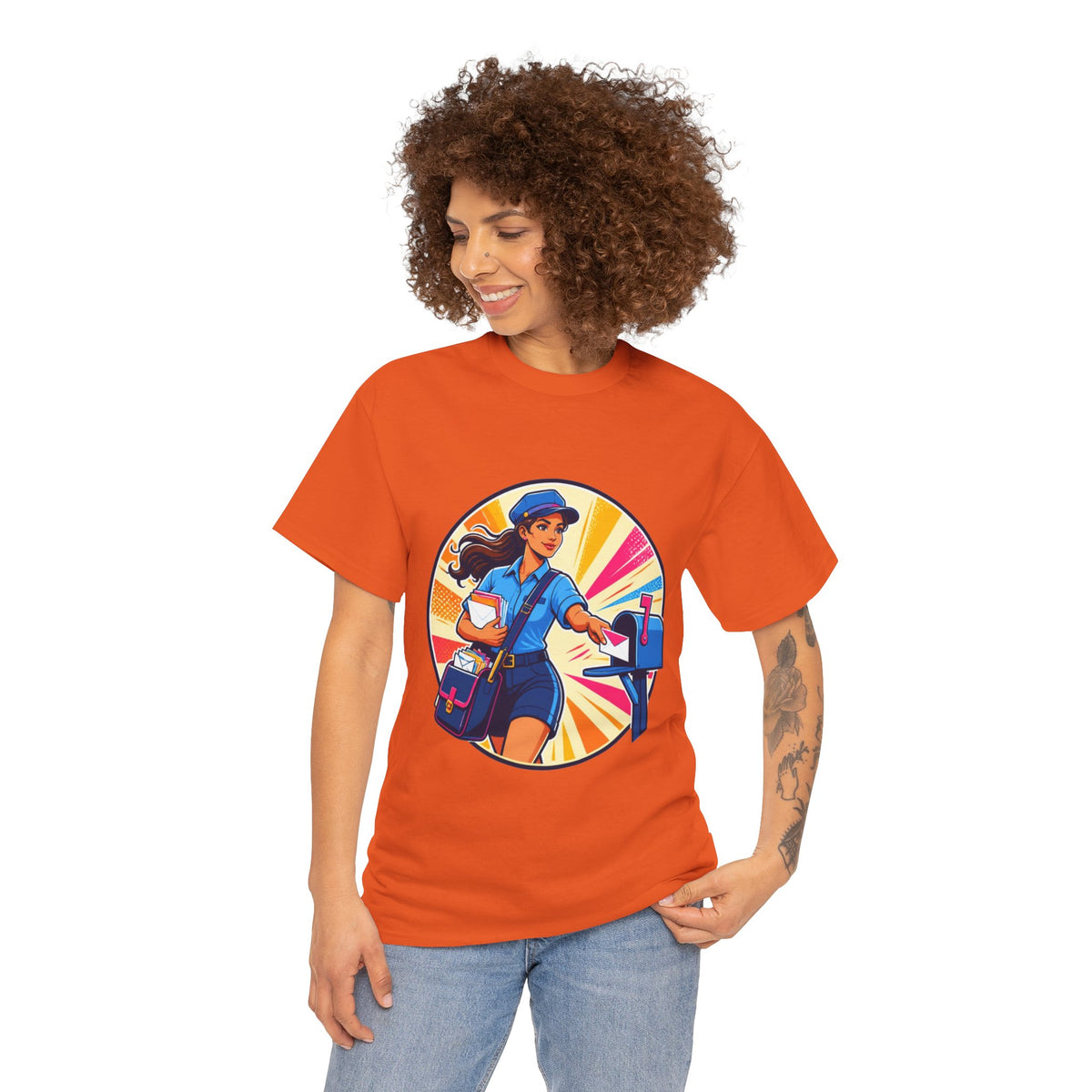 Female Mail Carrier Retro Tribute Tee