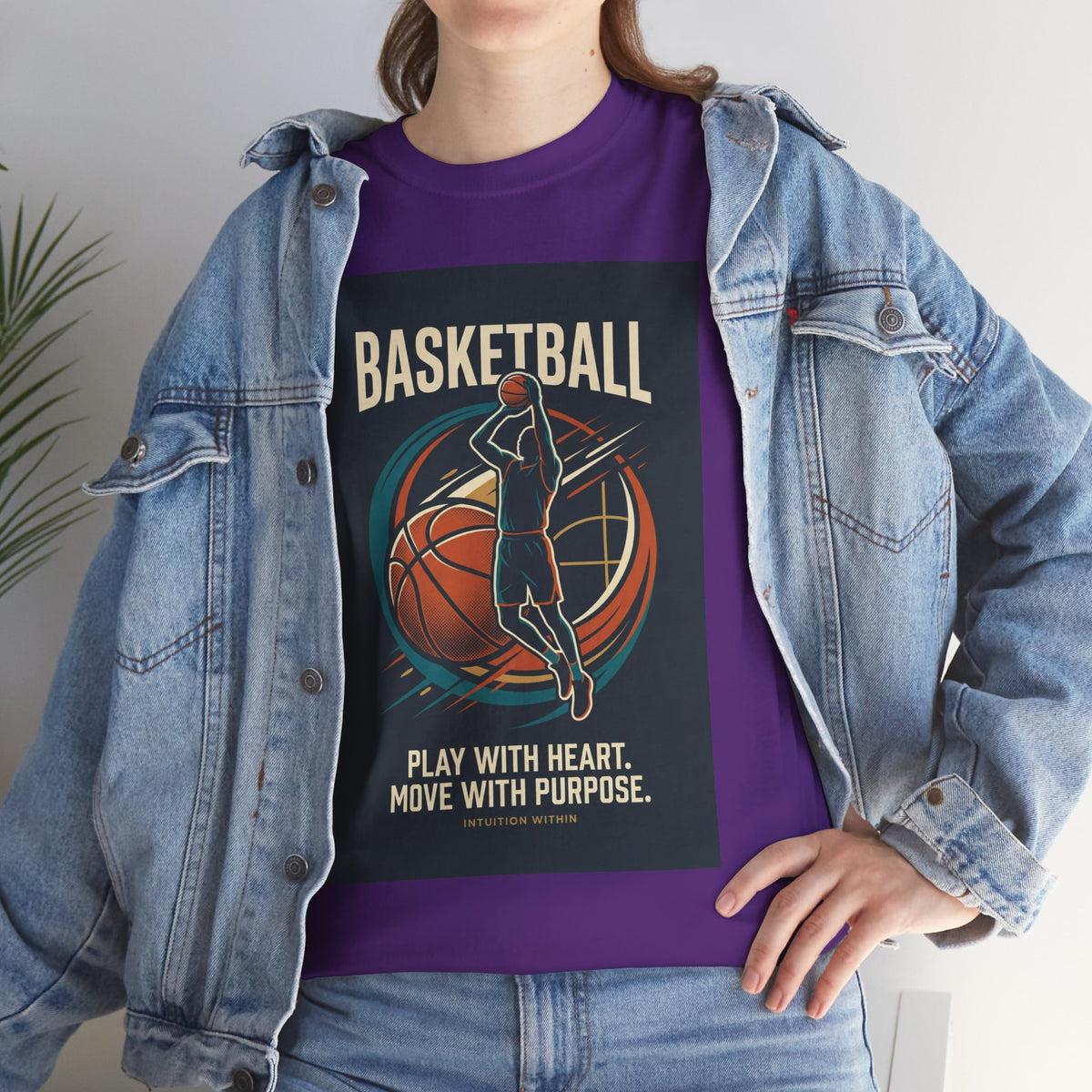 Play with Heart, Move with Purpose Basketball T-Shirt