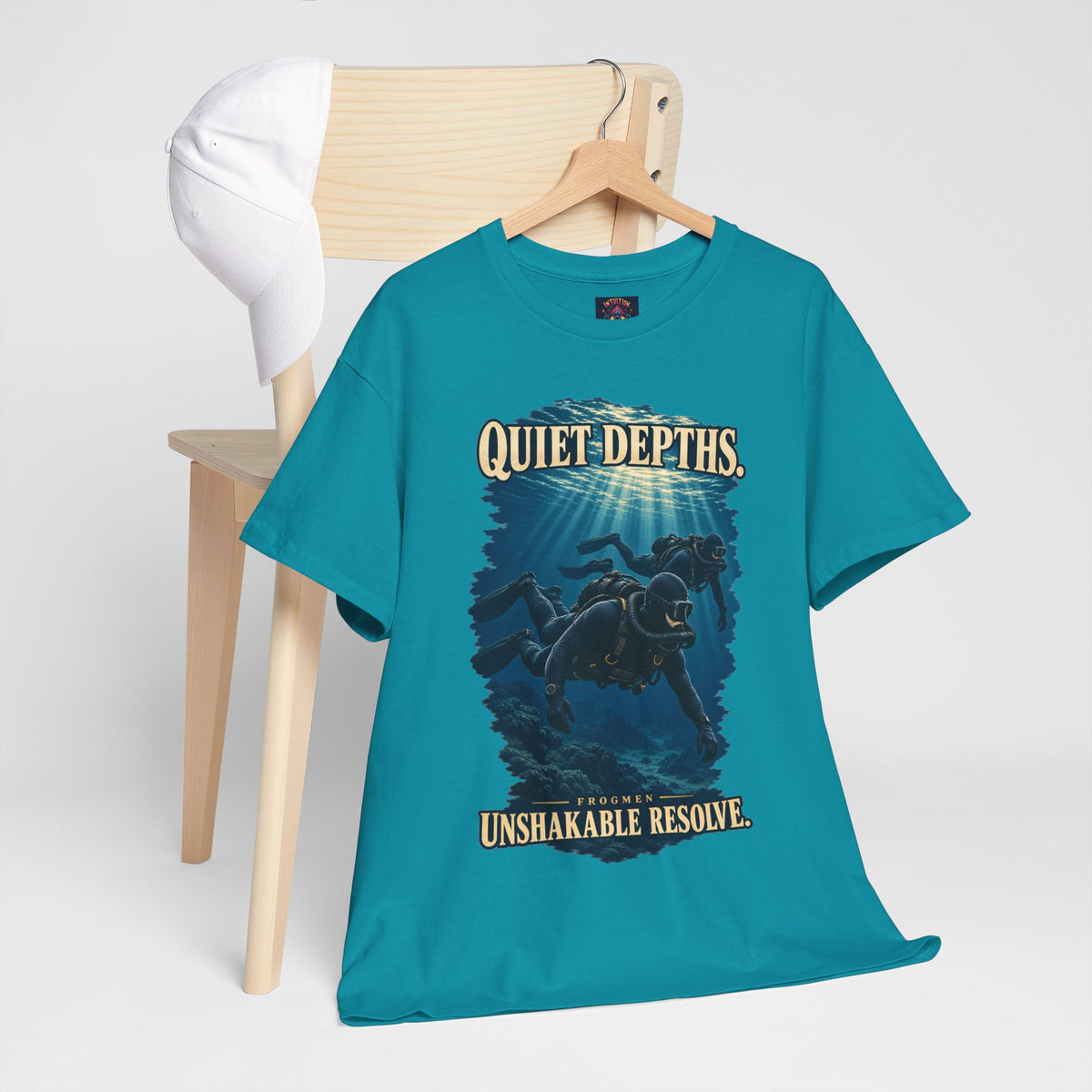 Quiet Depths, Unshakable Resolve T-Shirt | Military Diver Tribute