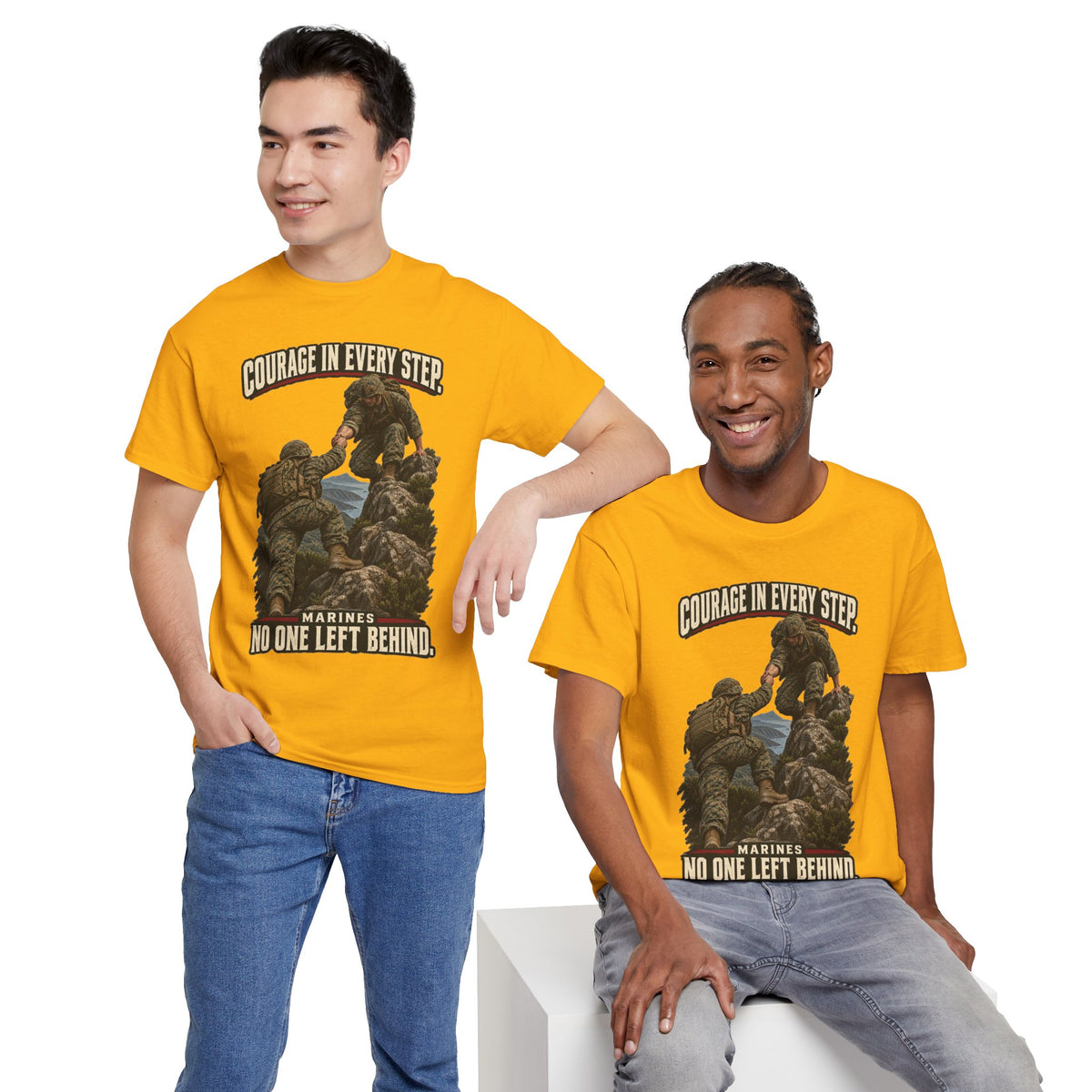 Courage in Every Step T-Shirt | Marines Tribute