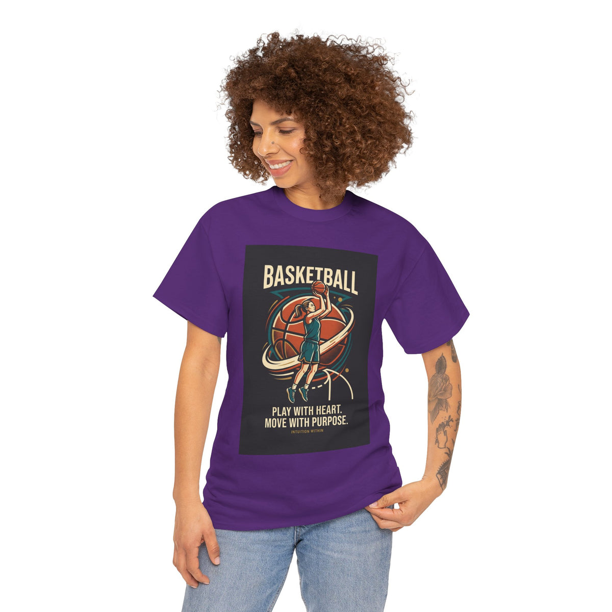 Play with Heart, Move with Purpose Basketball T-Shirt