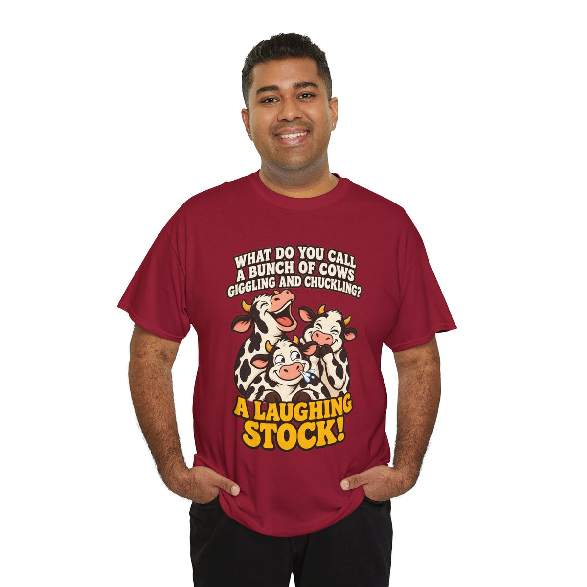 A Laughing Stock Cow Pun T-Shirt
