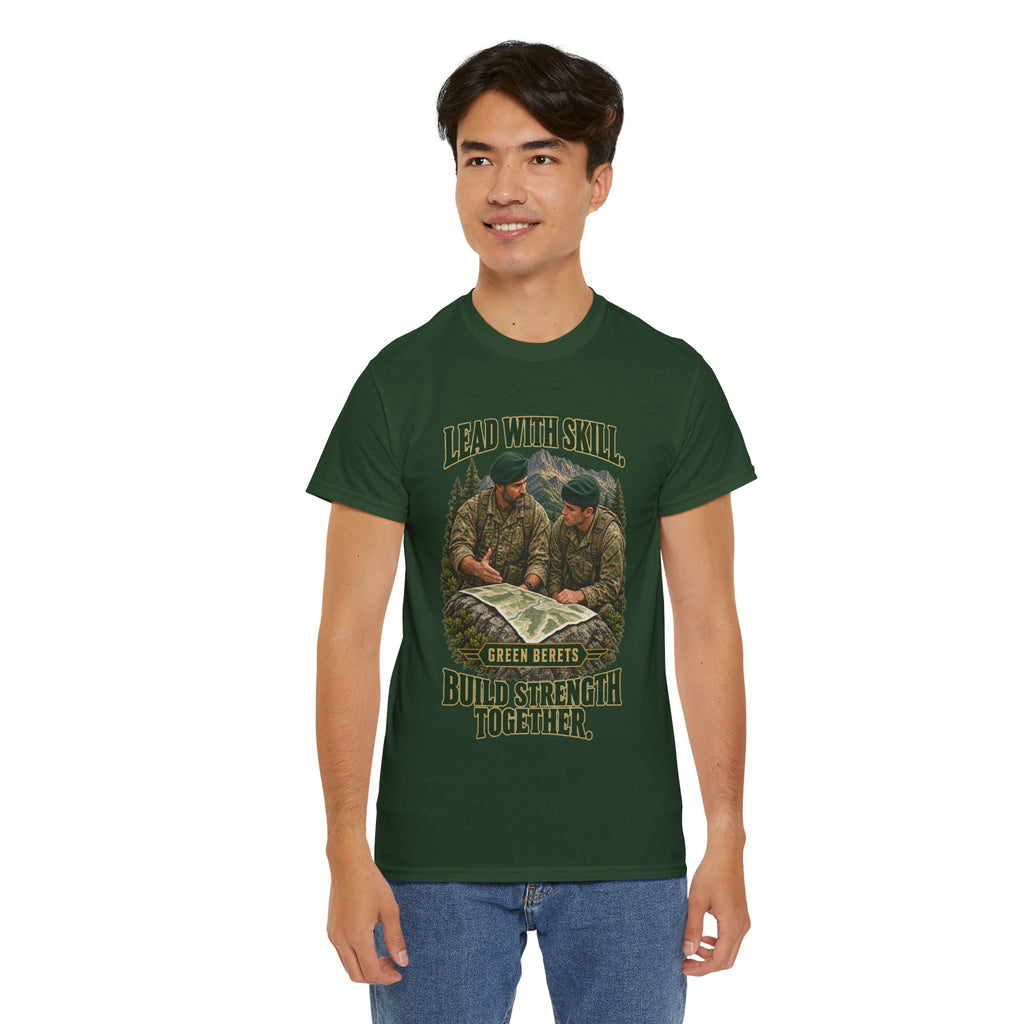 Green Berets Tribute T-Shirt | Lead with Skill, Build Strength Together