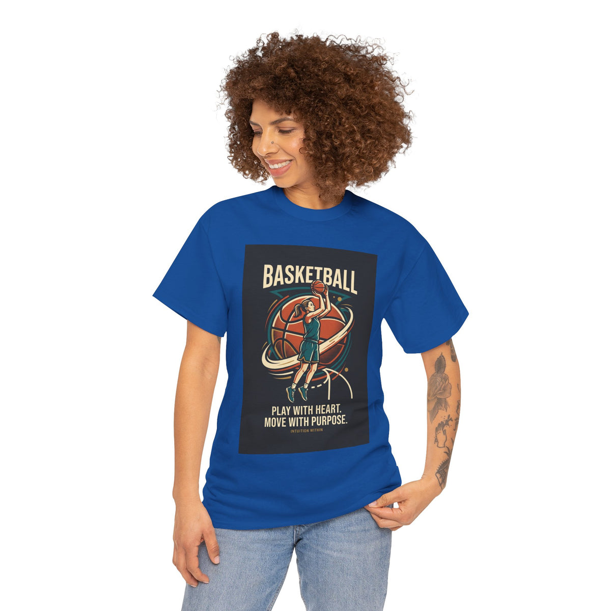 Play with Heart, Move with Purpose Basketball T-Shirt