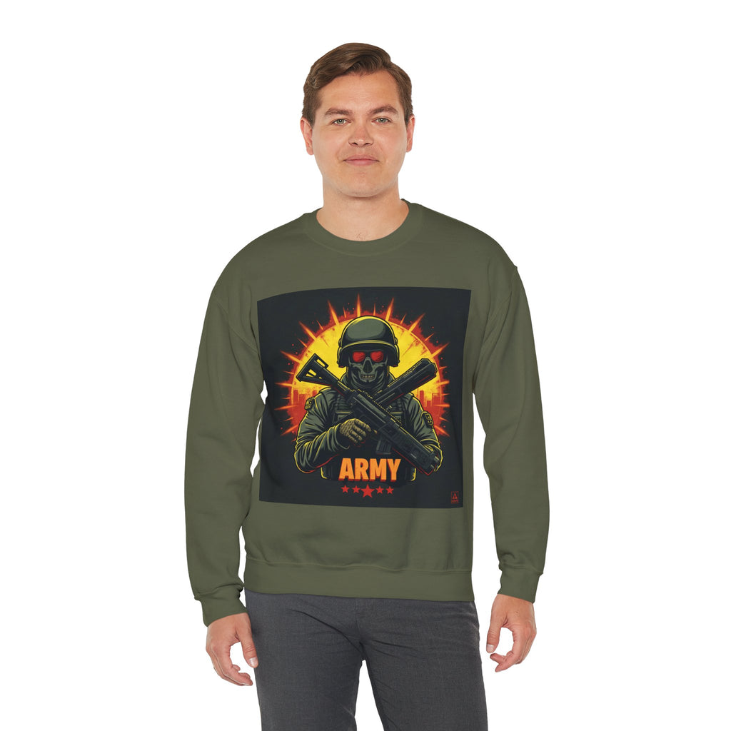 Army Tribute Skull Graphic Sweatshirt | Intuition Within