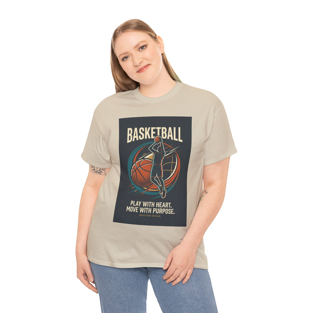 Play with Heart, Move with Purpose Basketball T-Shirt