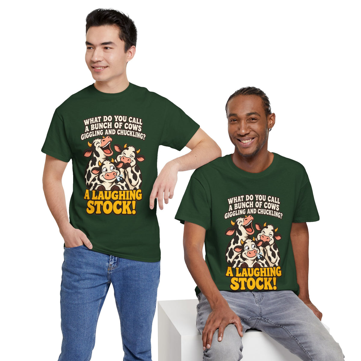 A Laughing Stock Cow Pun T-Shirt