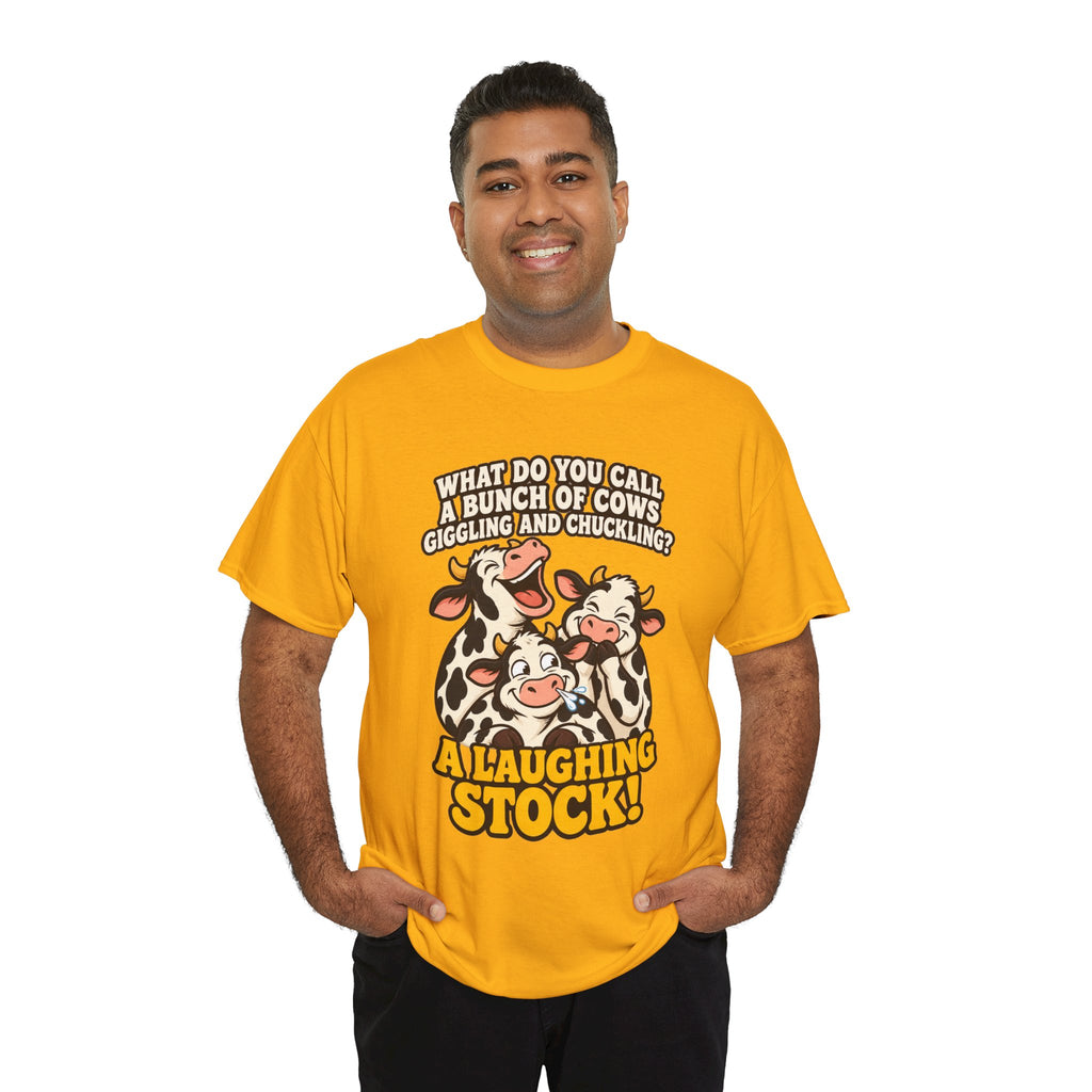A Laughing Stock Cow Pun T-Shirt