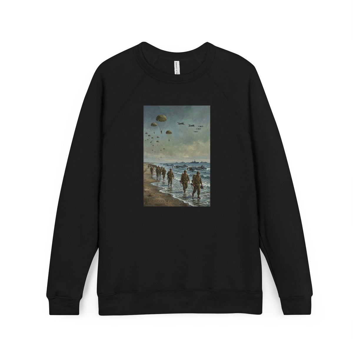 Intuition Within Military Signature Bella+Canvas Sweatshirt | Beach Landing Tribute