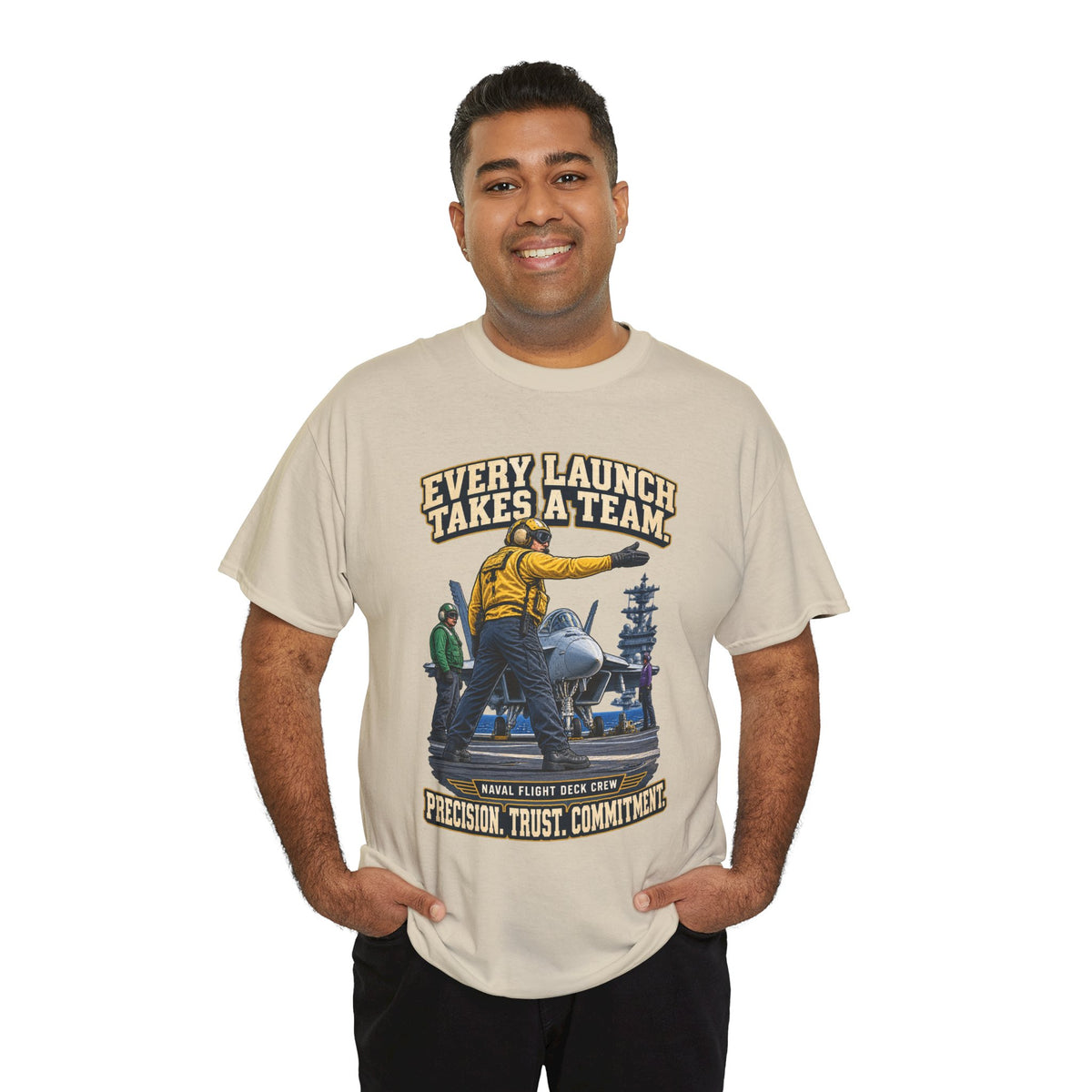 Every Launch Takes a Team T-Shirt | Precision, Trust & Commitment
