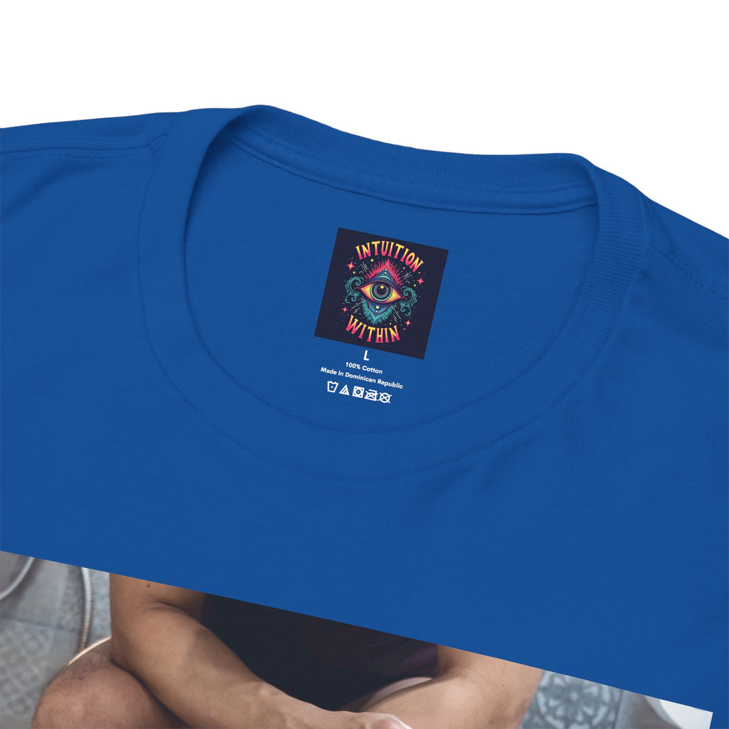 Still Together Bathroom Humor Tee – Male Design, Front Print | Intuition Within